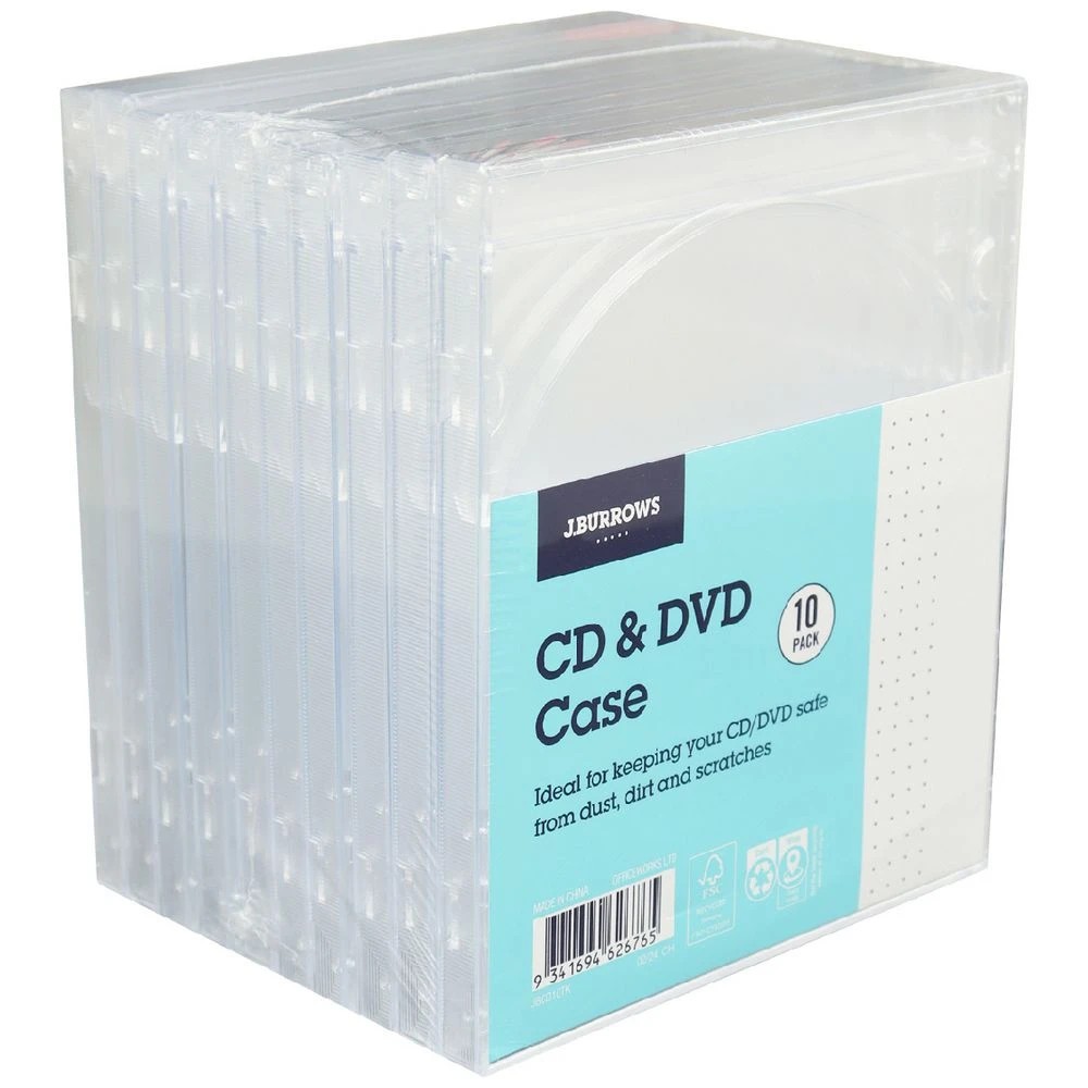 2 J.Burrows Jewel CD Case Clear 10 Pack, 2 of 6