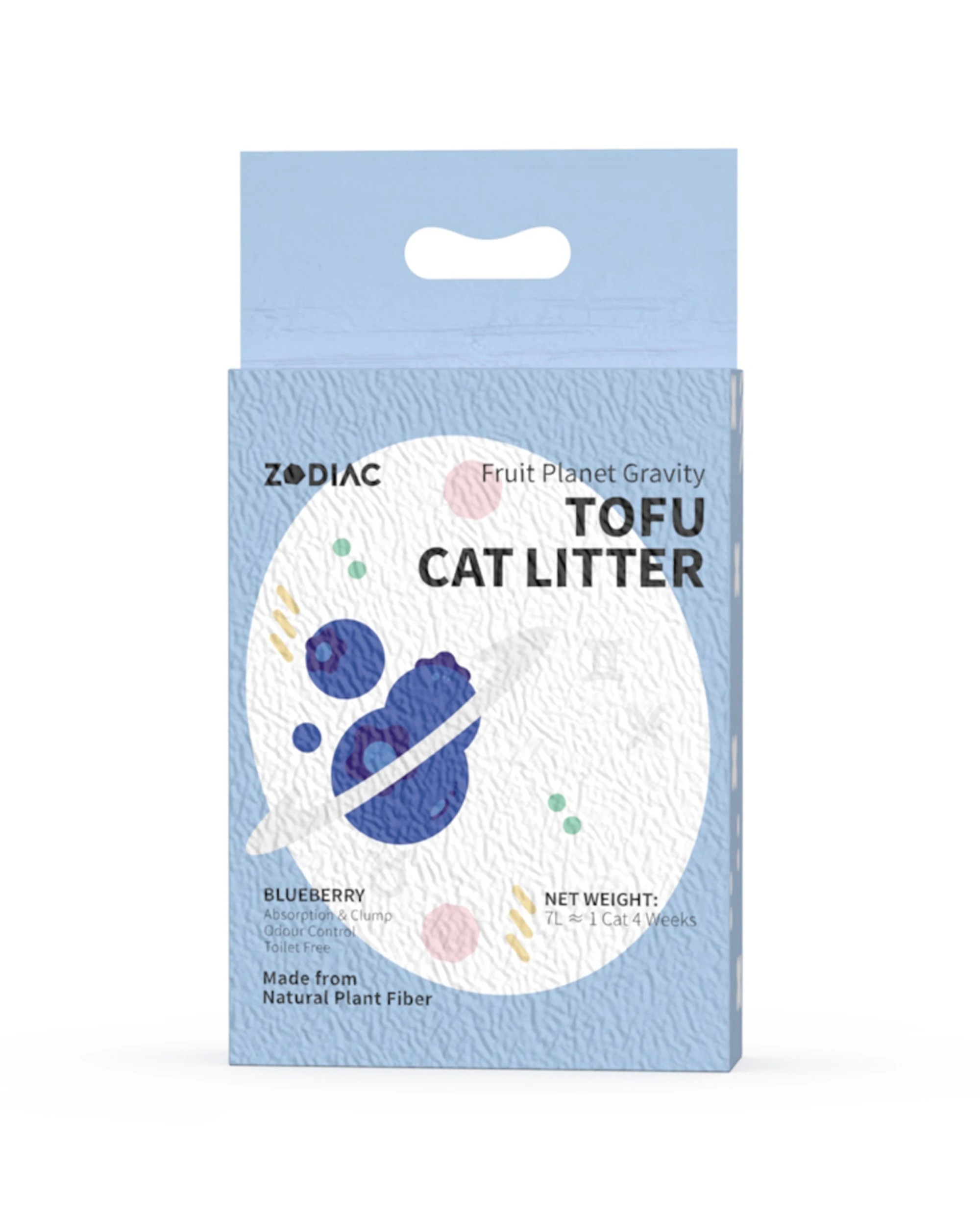 1 Zodiac 7l 2.5kg Blueberry Scented Tofu Soy Pulp Clumping Pet Cat Litter - Absorbent
 - Blue, 1 of 1