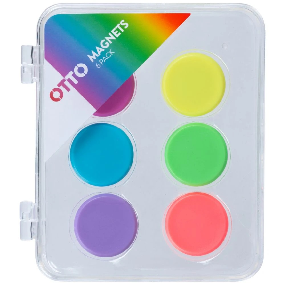 1 Otto Round Magnets Assorted 6 Pack, 1 of 3