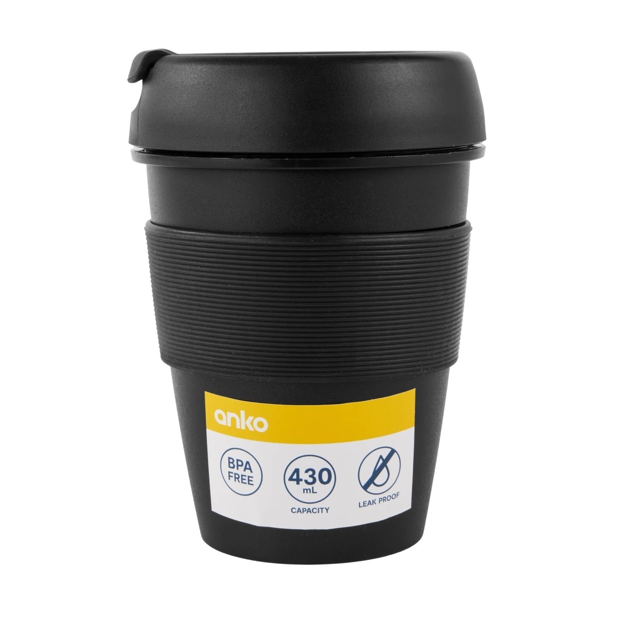 6 430ml Black Reusable Travel Cup, 6 of 6