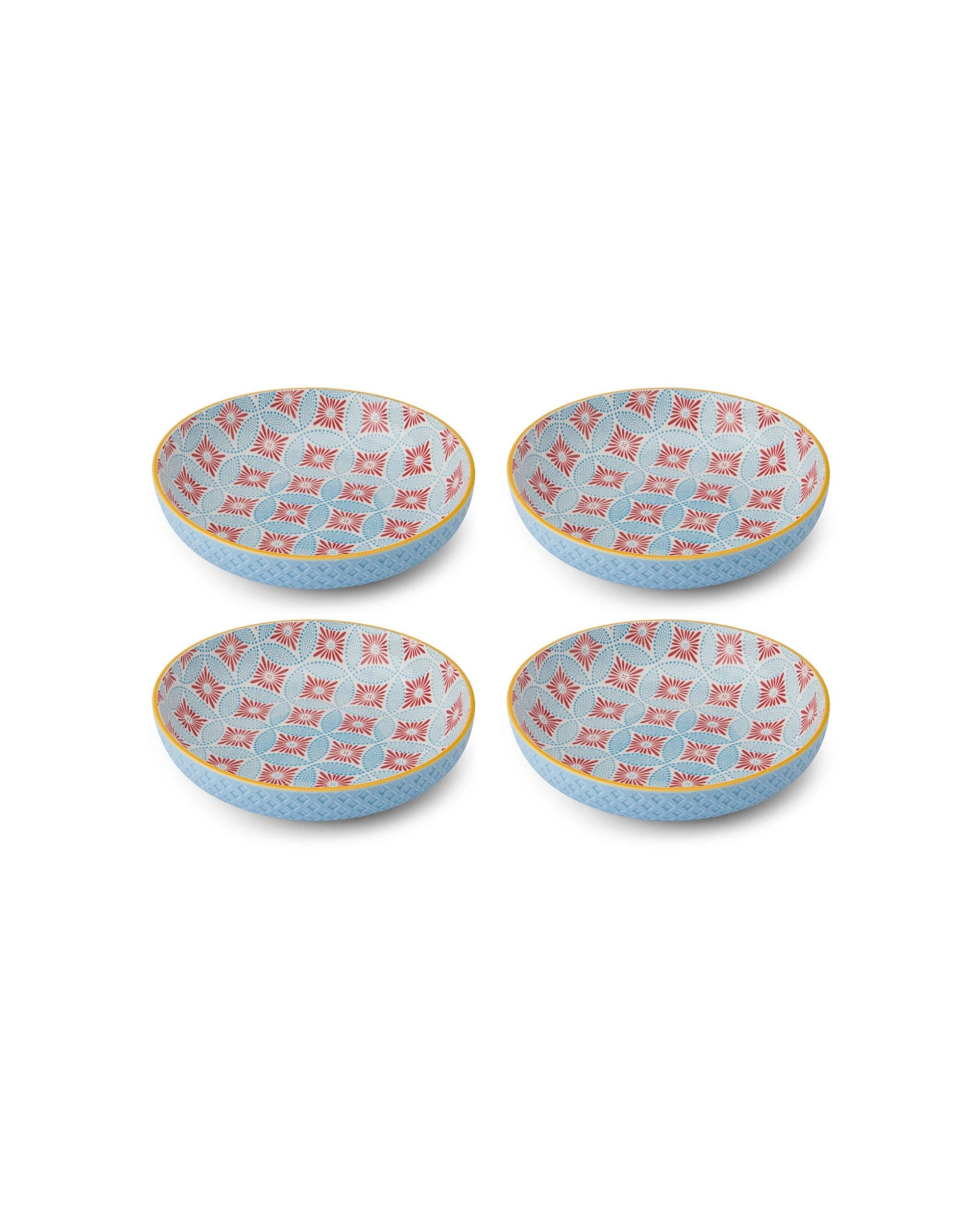 1 Mikasa 4PK Mosaic Ceramic Bowl Round Dinnerware Stoneware 21cm - Multi, 1 of 7