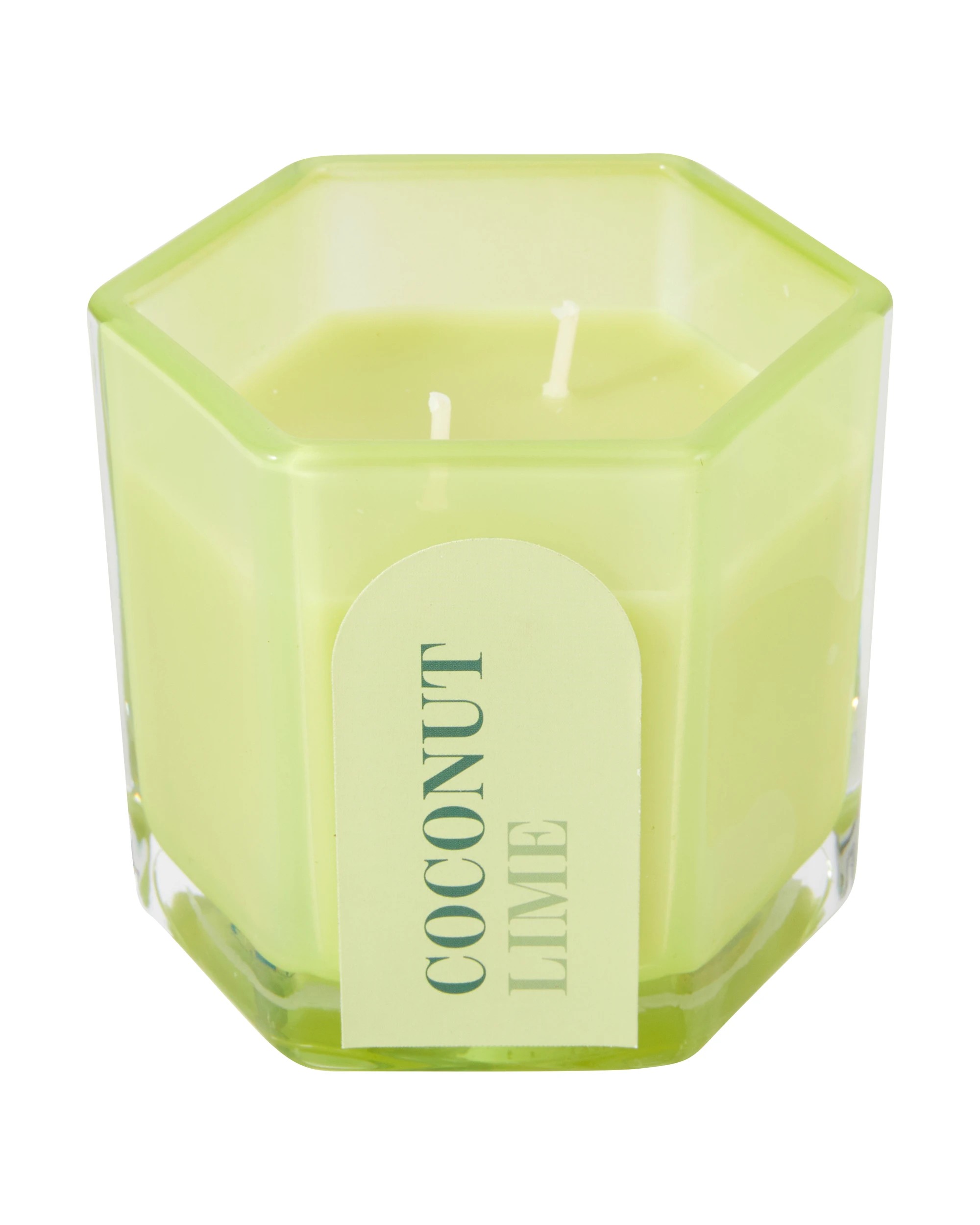 Coconut Lime Hexagon Glass Candle - Kmart