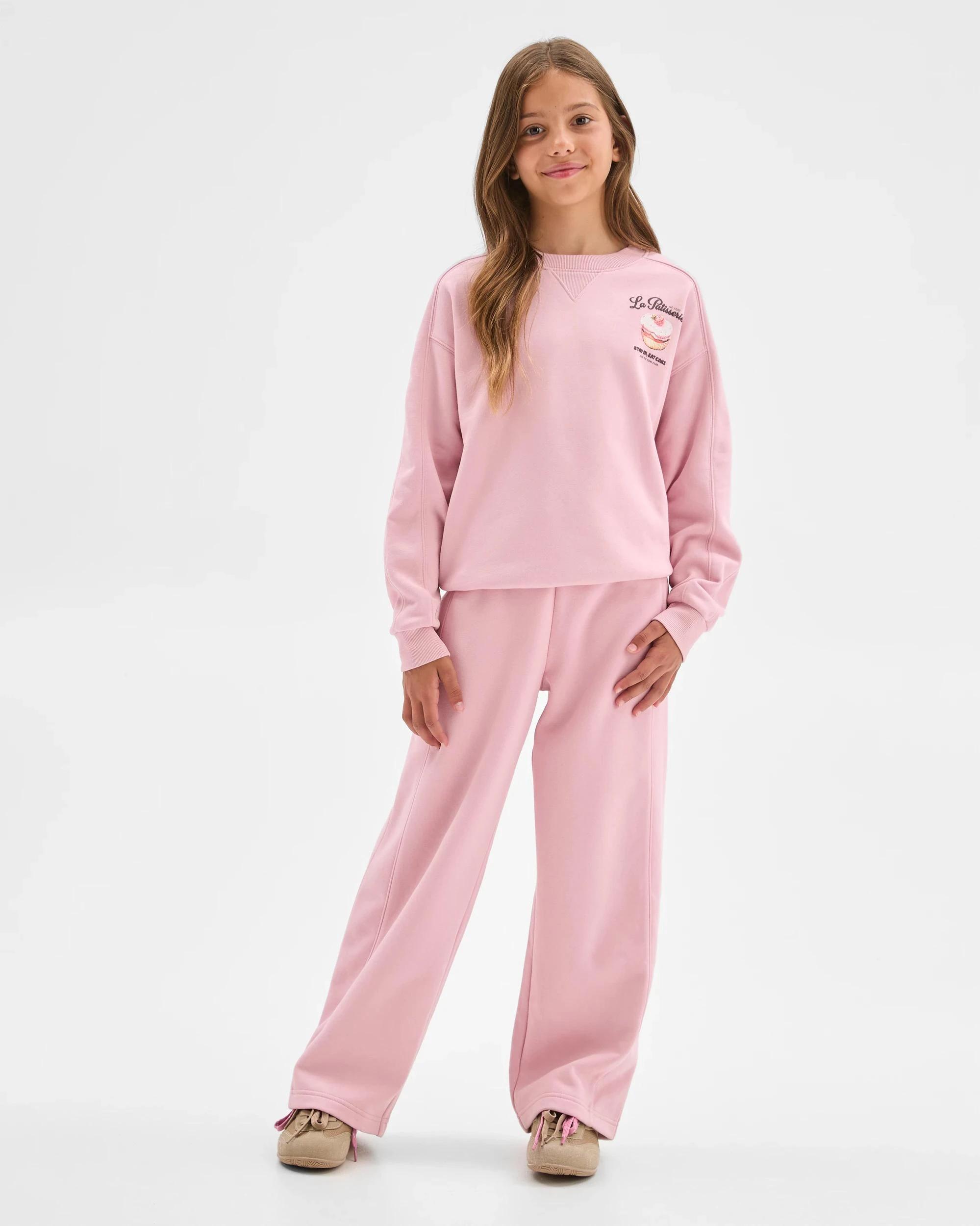 1 Target Kids Australian Cotton Blend Long Sleeve Fleece Jumper BLEACHED MAUVE, 1 of 6