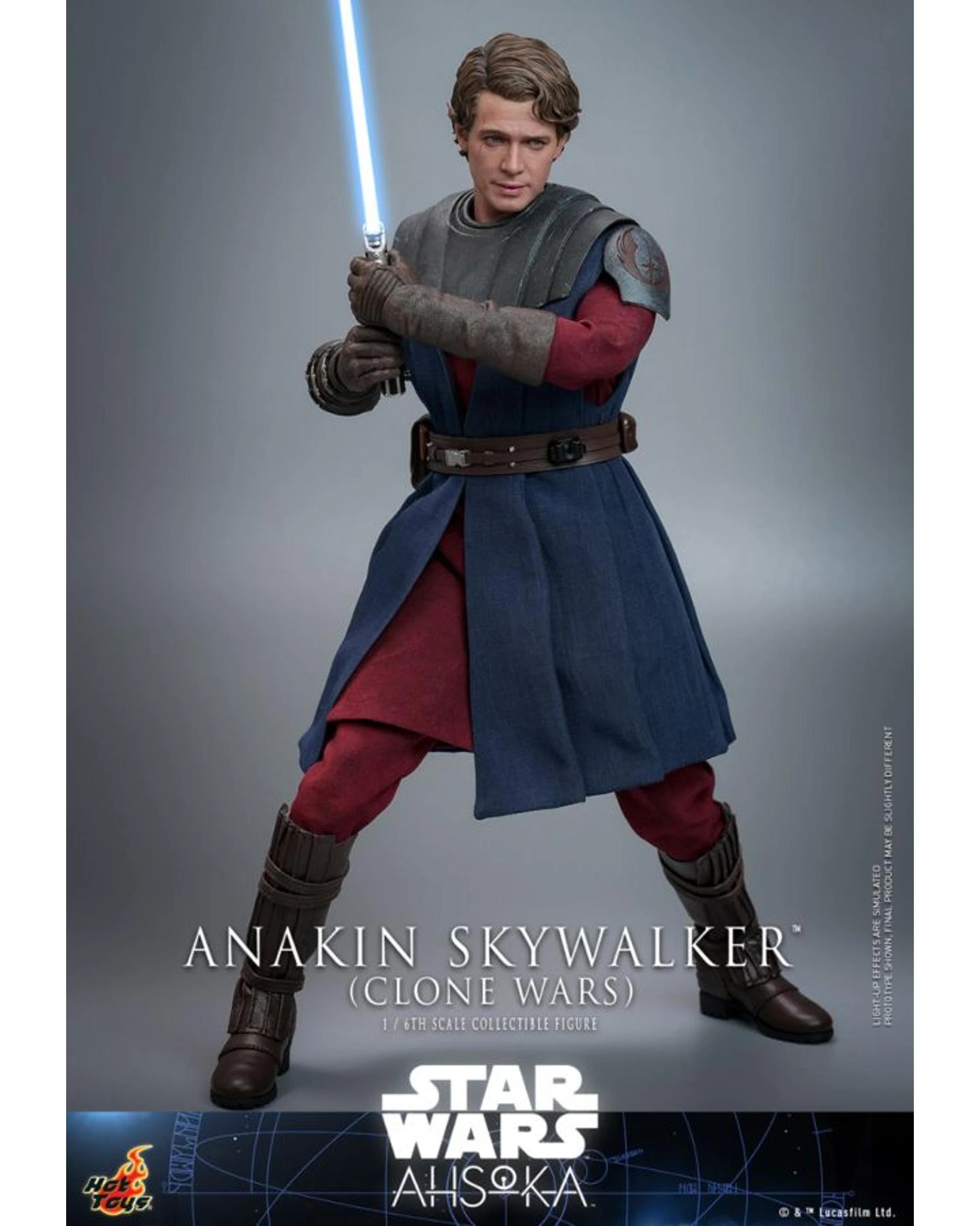 4 Hot Toys Star Wars Ahsoka Anakin Skywalker Clone Wars 1:6 Scale Collectible Figure, 4 of 7