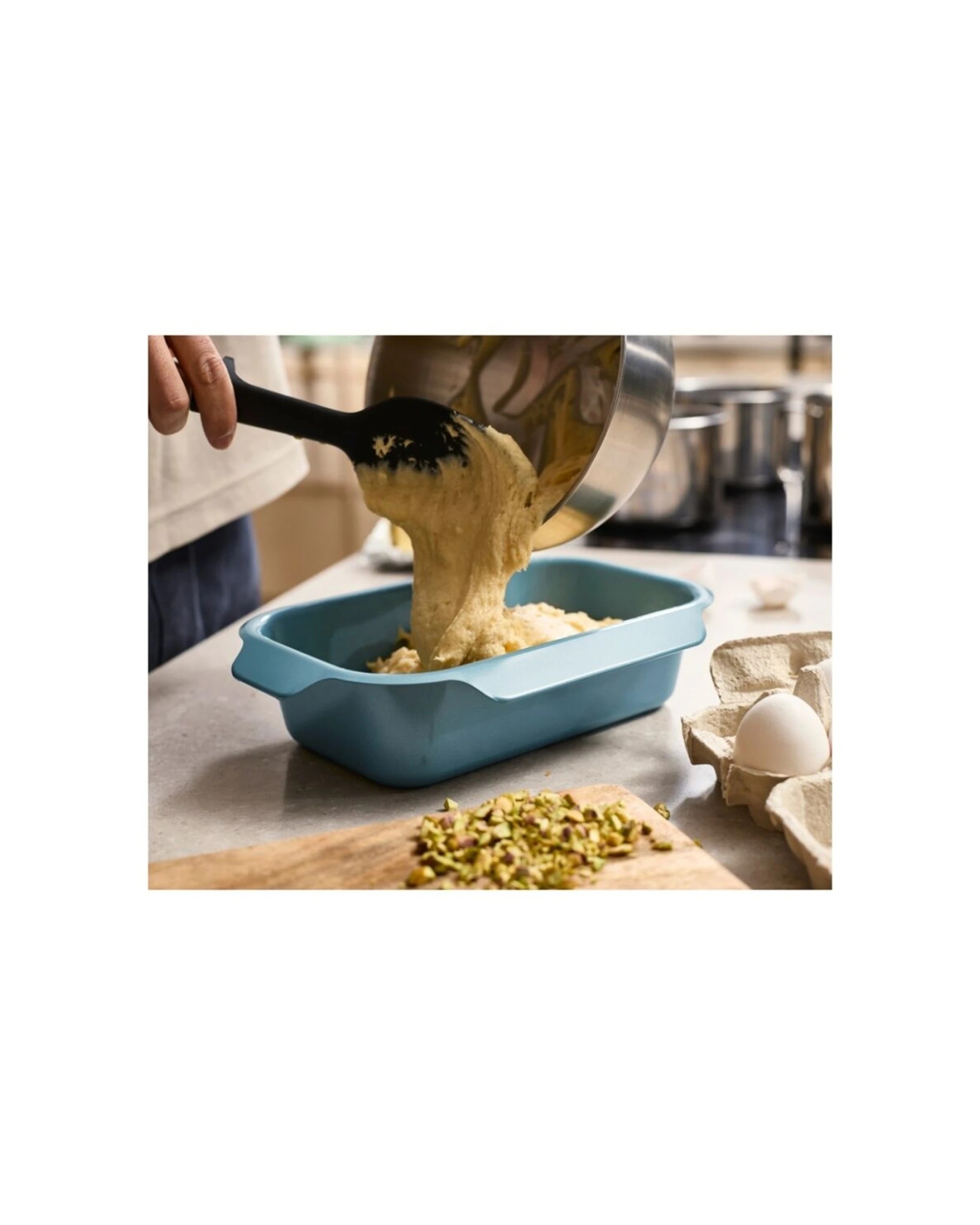 7 Joseph Joseph Carbon Steel Non-Stick Nest Bake Loaf Tin 2lb Ovenproof Easy 2PK - Blue, 7 of 8