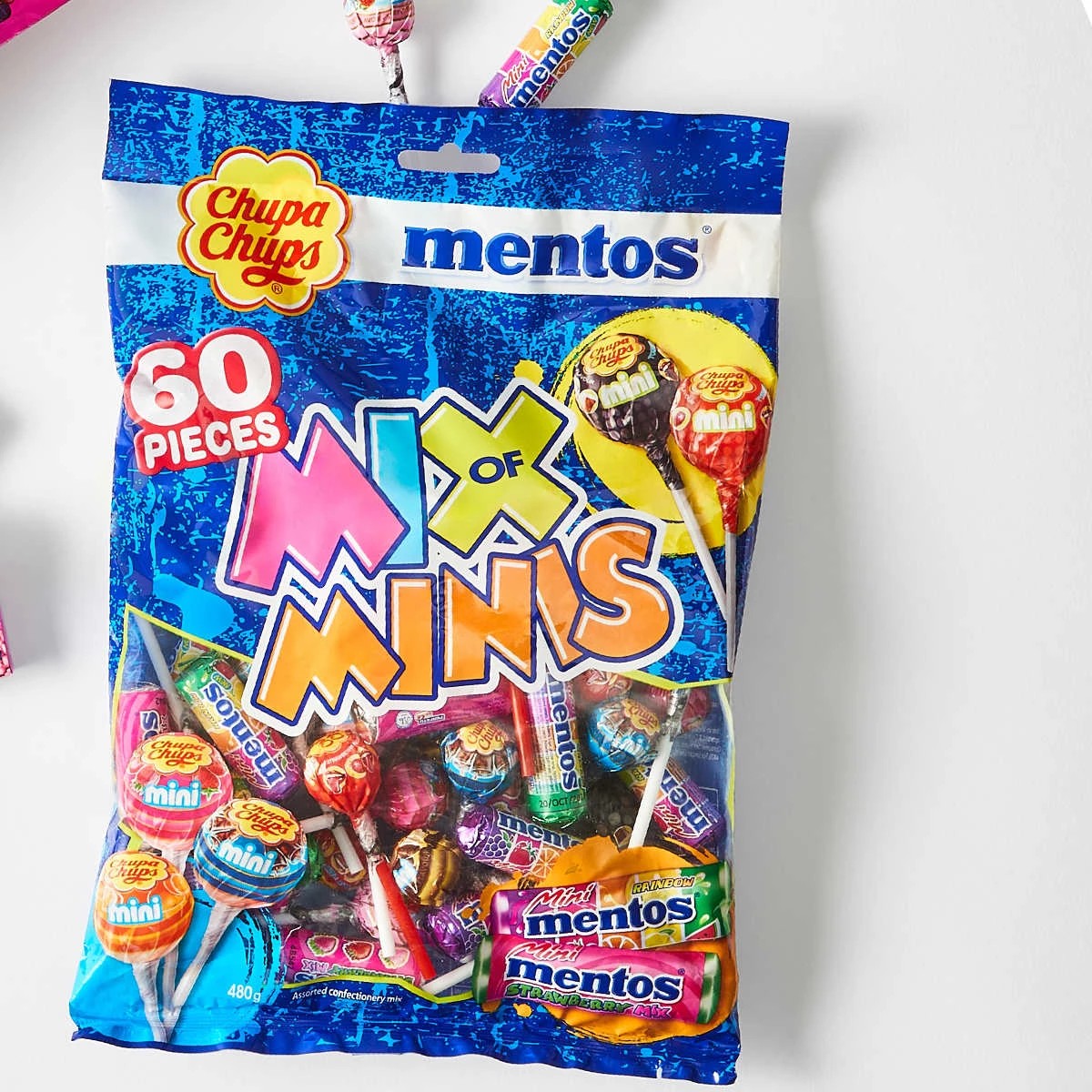 2 60 Piece Mentos Chupa Chups Mix Of Minis Share Pack 480g, 2 of 2