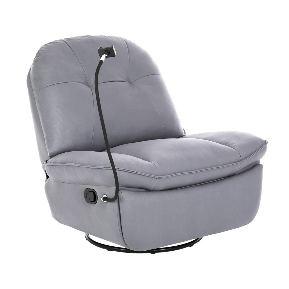 1 Levede Recliner Chair - Grey, 1 of 3