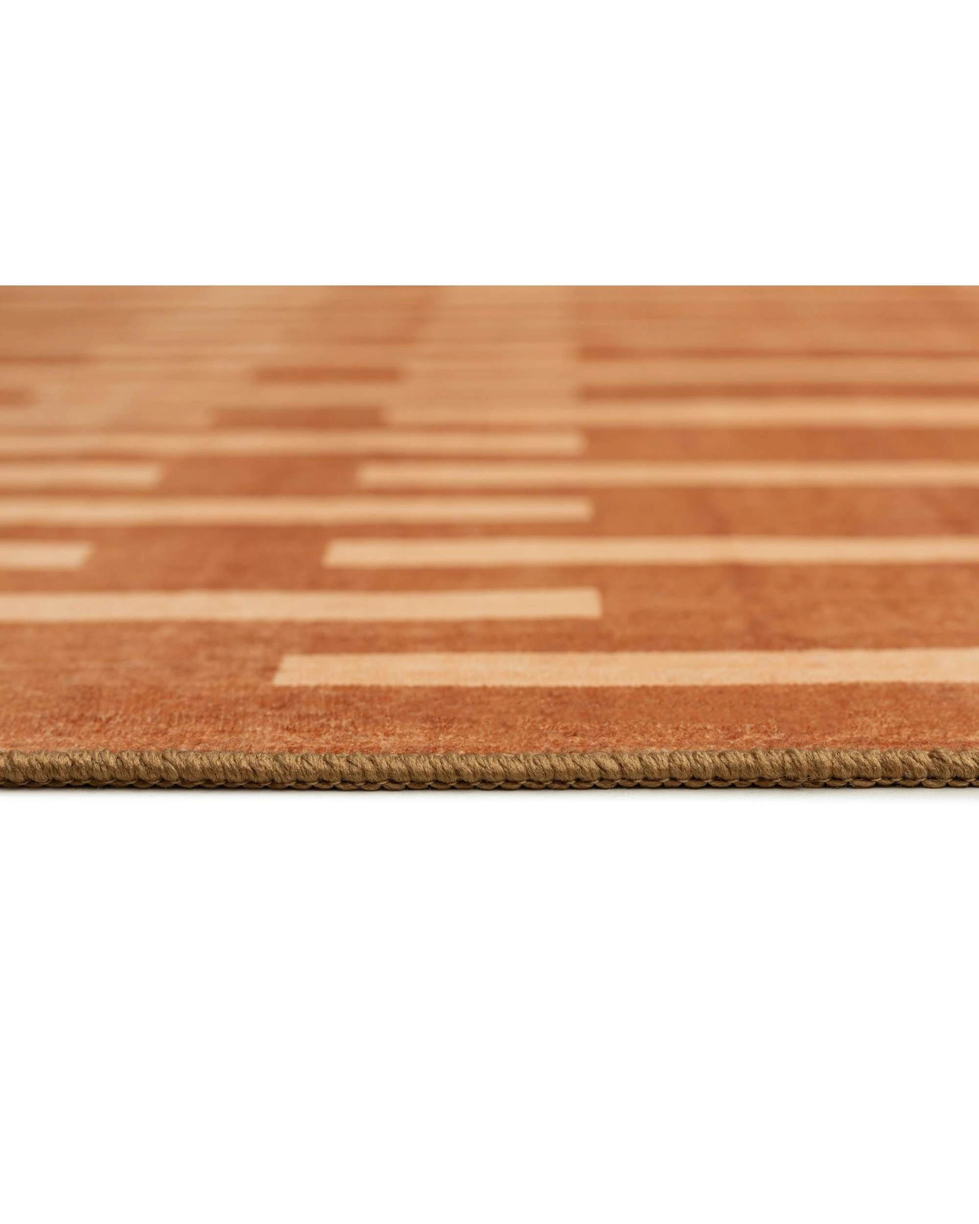 8 Loopsie Tudor Printed Washable Rug-220cm x 150cm - Orange, 8 of 8