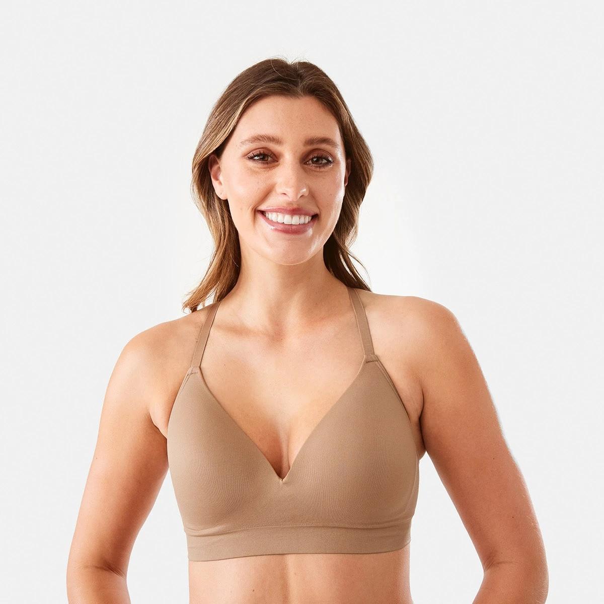 3 2 Pack Wirefree Racerback T-shirt Bra SOFT CLAY, BLACK, 3 of 9