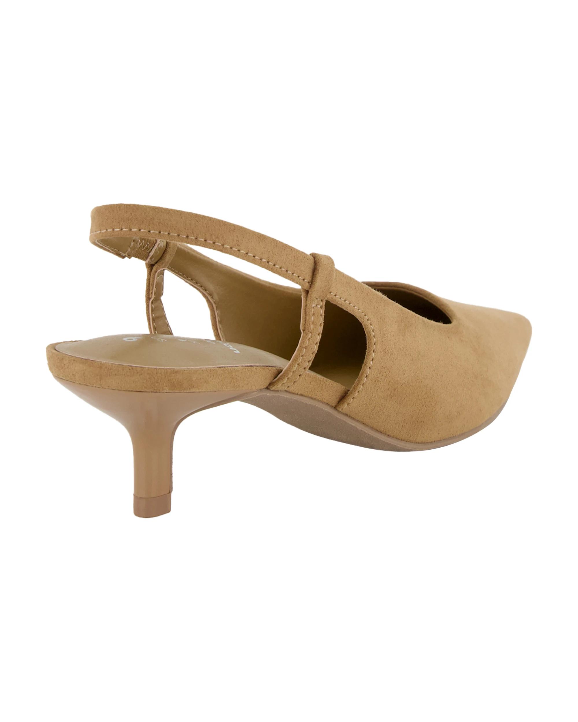 4 Slingback Kitten Heels Taupe, 4 of 5