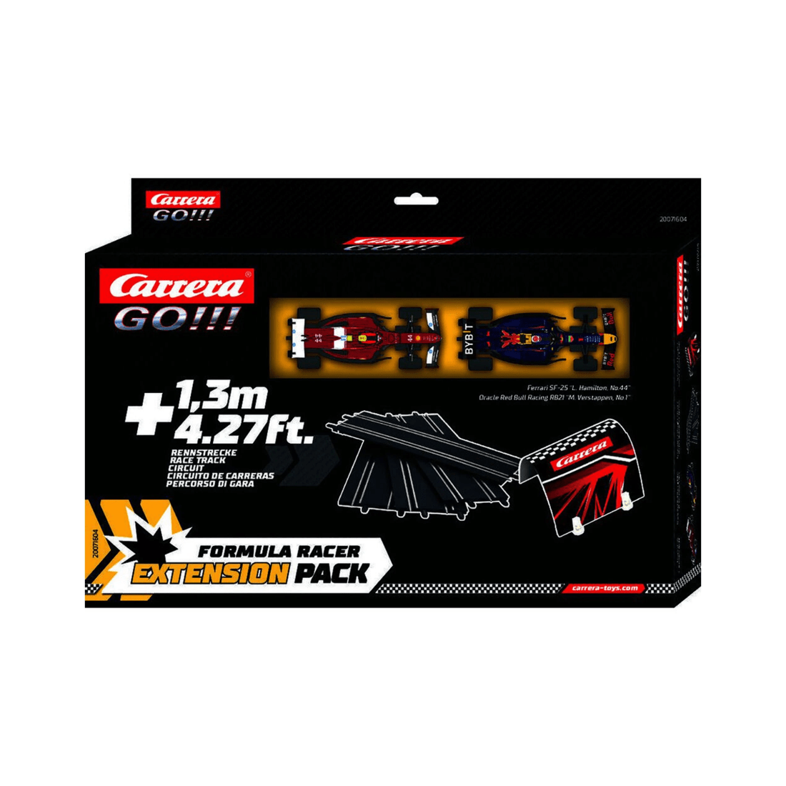 1 Carrera F1 Racer Extension Pack Racing Track Extension Slot Car Track.
 - black, 1 of 4