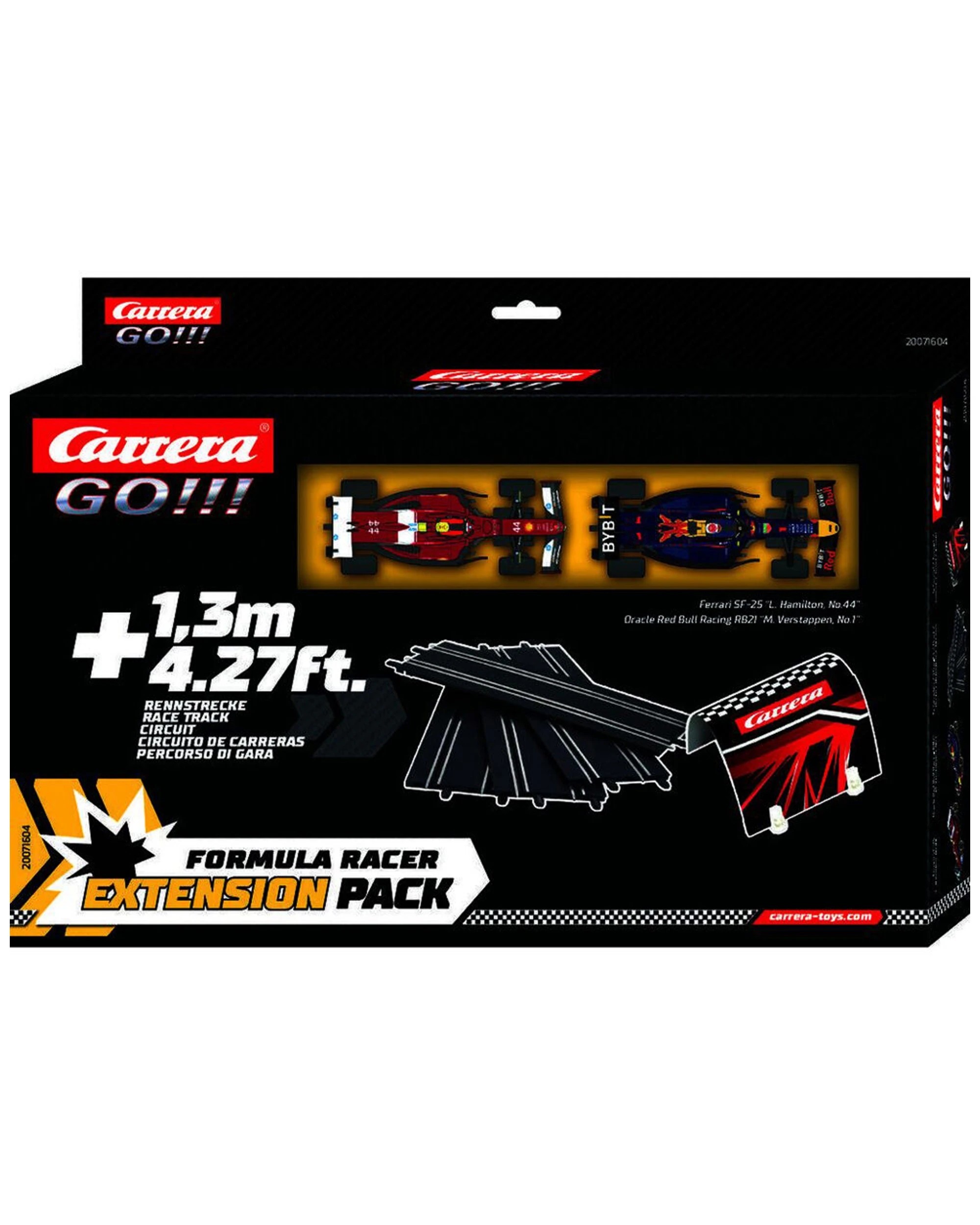 1 Carrera F1 Racer Extension Pack Racing Track Extension Slot Car Track.
 - black, 1 of 4