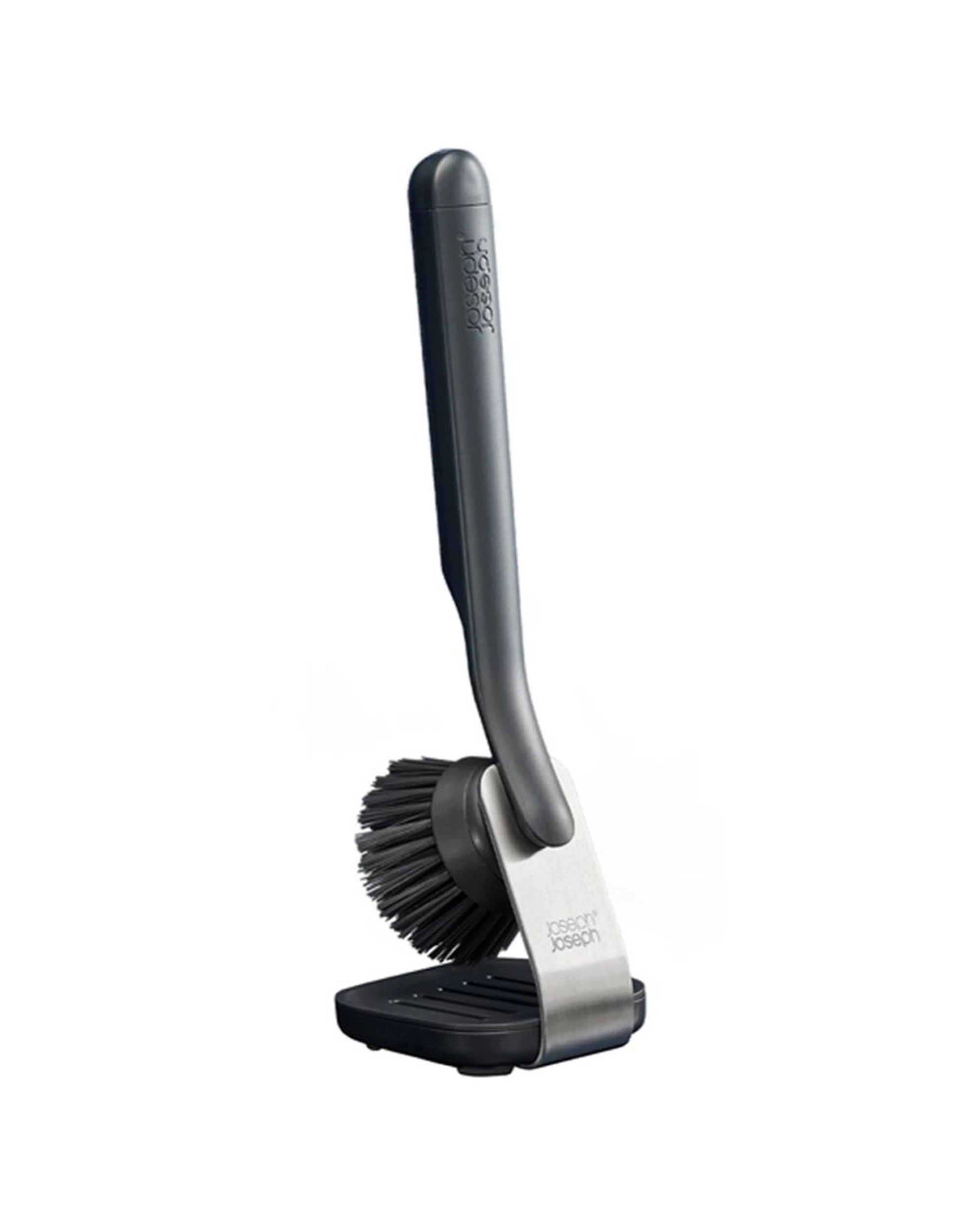 2 Joseph Joseph SinkTech Kitchen Dish Brush 2PK With Steel Stand Stain-Resistant Graphite - Grey, 2 of 7