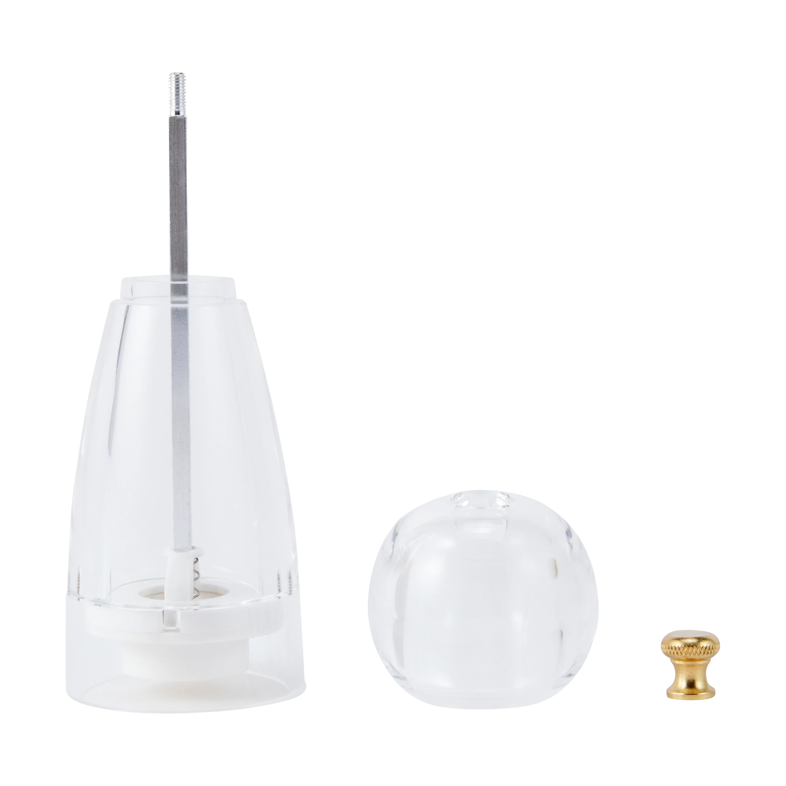 4 2 Pack Clear Salt and Pepper Grinders, 4 of 6