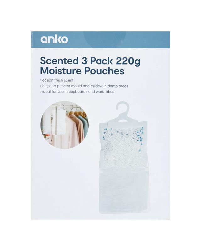 3 Pack Scented Moisture Absorber Pou