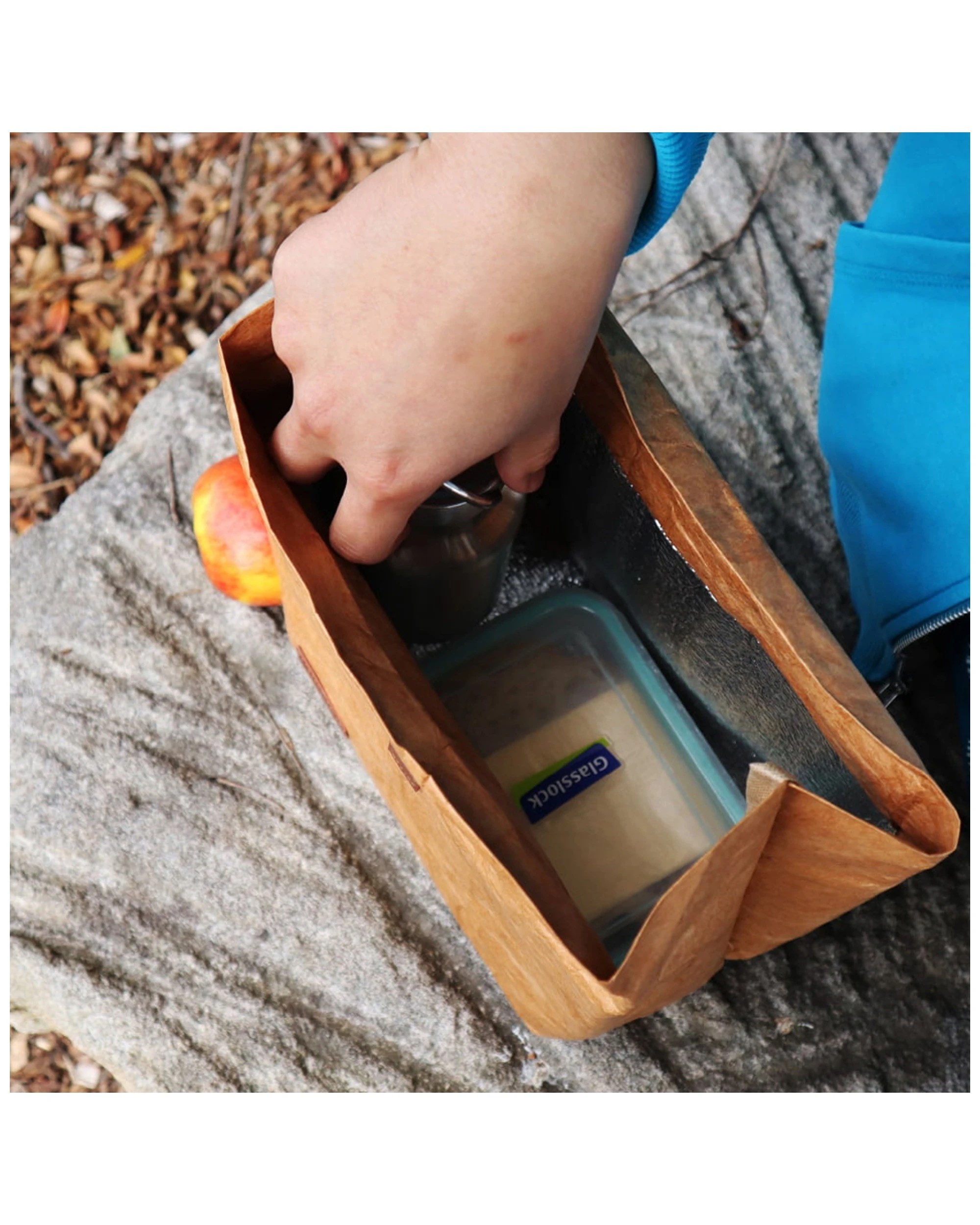 9 Eco Basics Reusable Insulated Paper Snack/lunch Bag Waterproof Storage Brown
 - Brown, 9 of 9