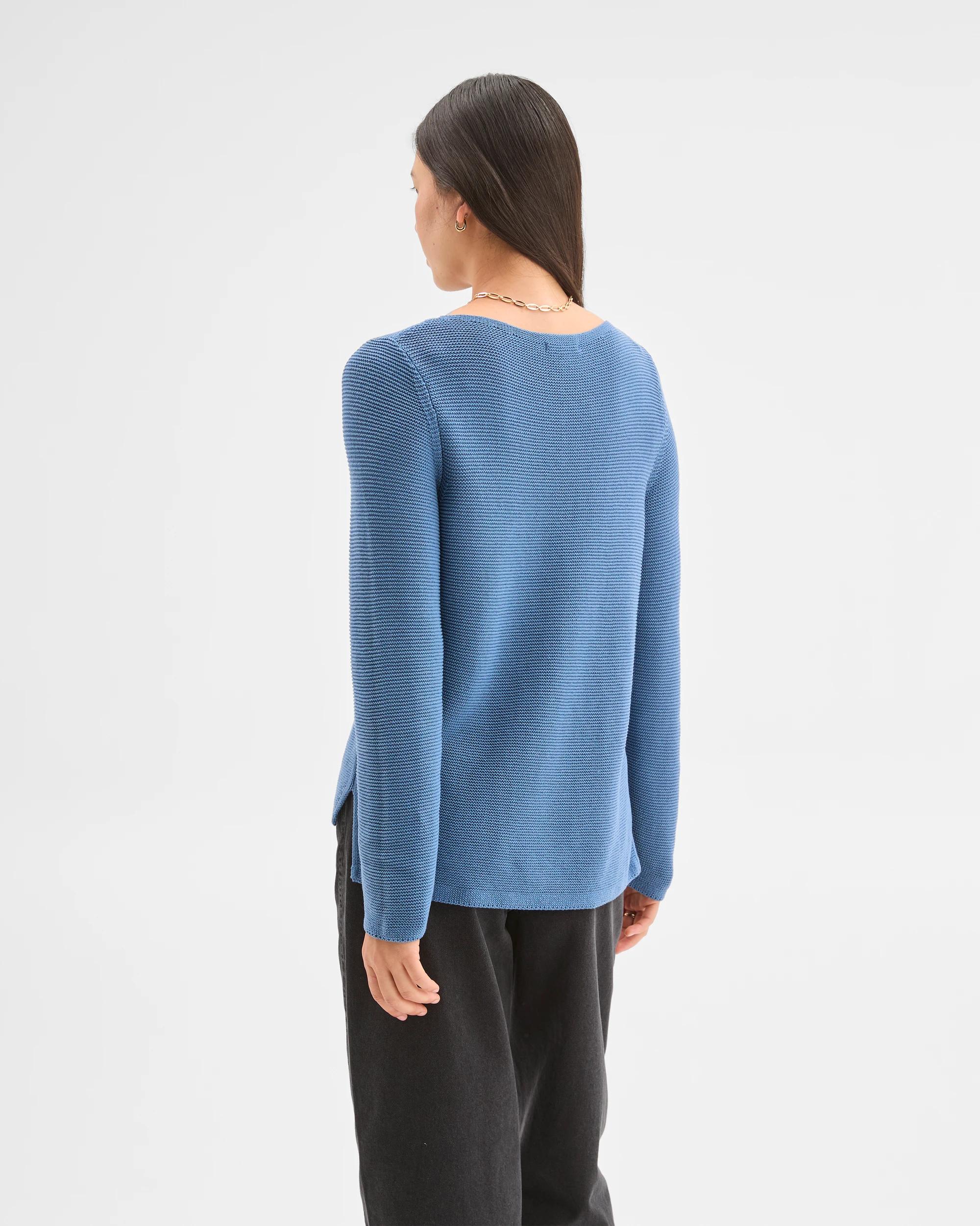 5 Target Woman Australian Cotton Blend Ottoman Twist Jumper BLUE JAY, 5 of 5