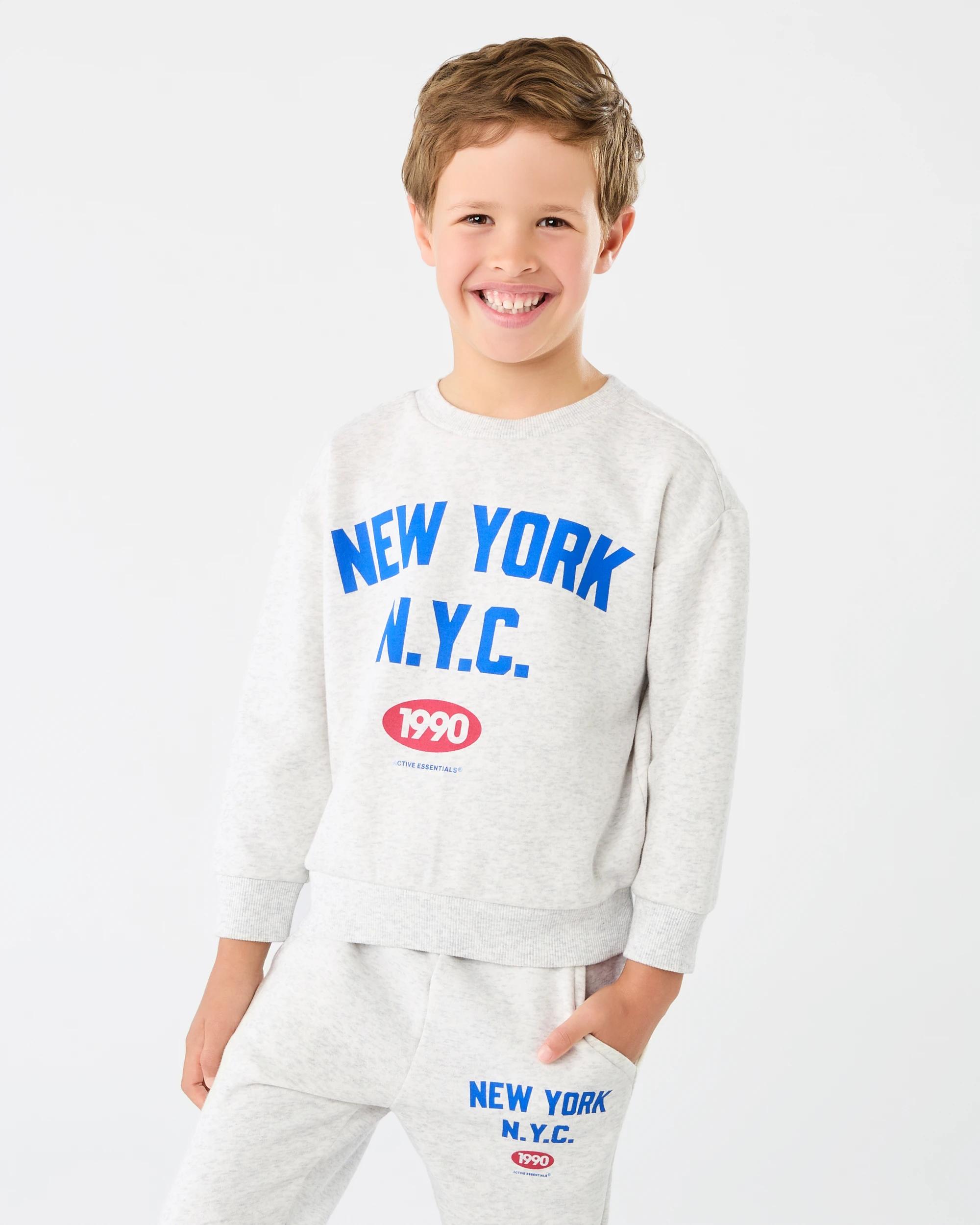 1 Print Crew Neck Sweatshirt Mrl Varsit, 1 of 7