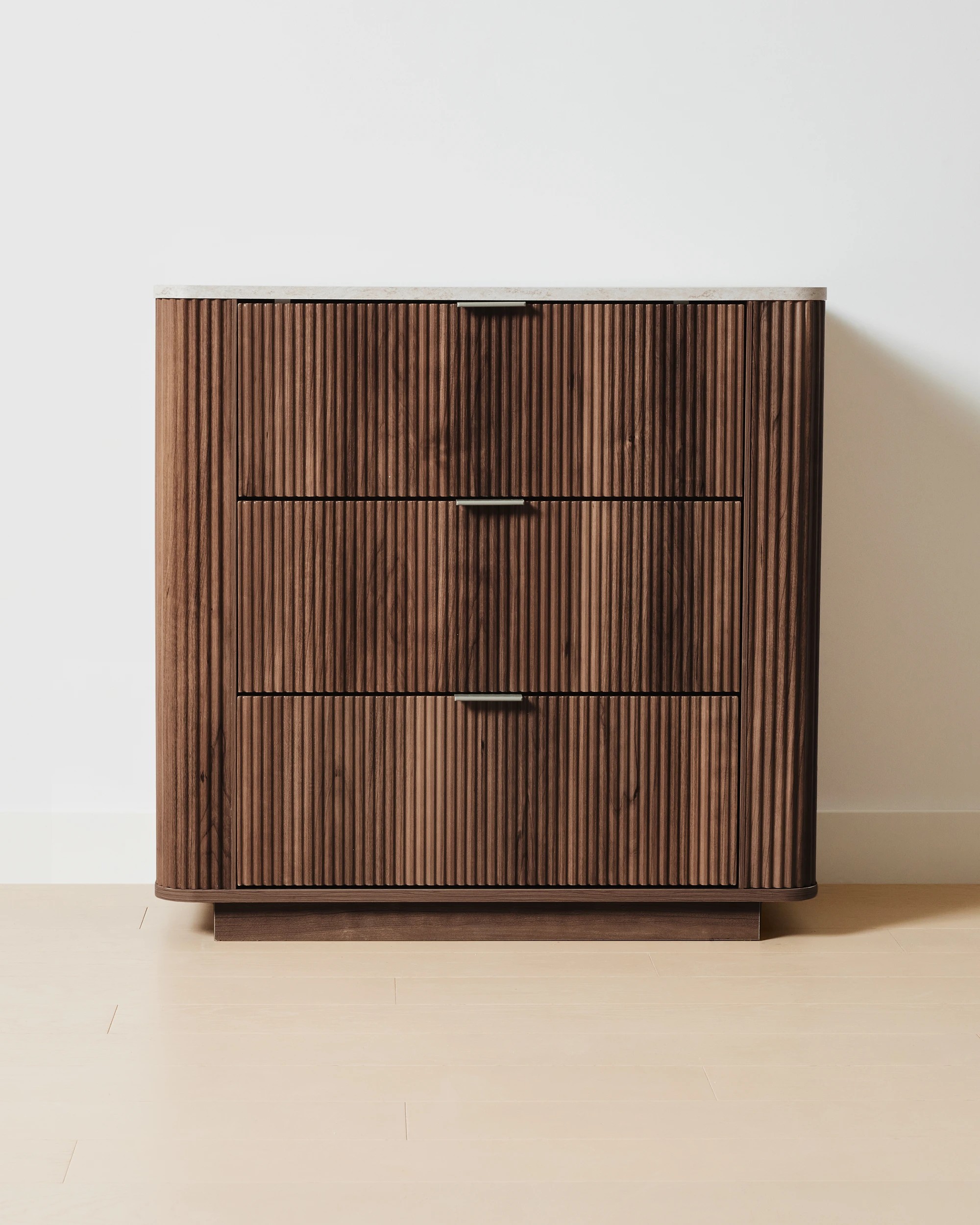 1 Claire 3 Drawer Chest - Walnut, 1 of 7