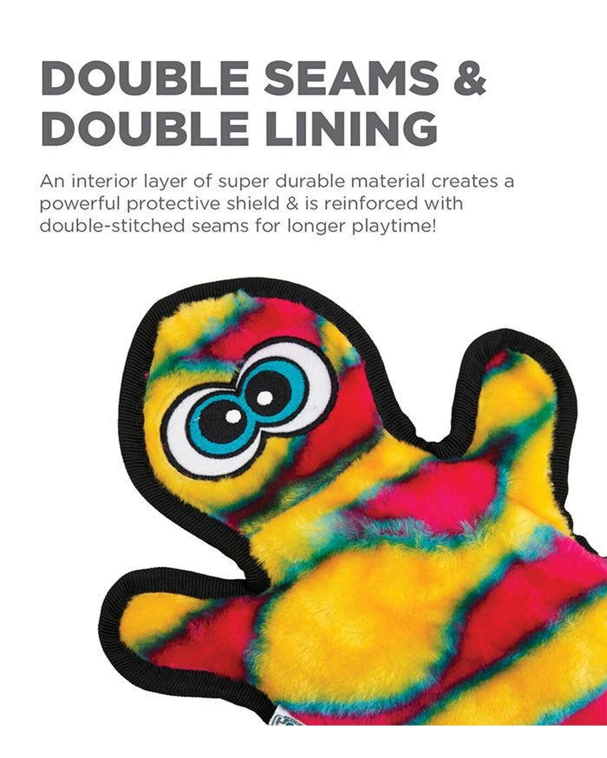 3 Outward Hound Invincible Gecko Interactive Dog Toy with 2 Squeaker Red/Orange, 3 of 4