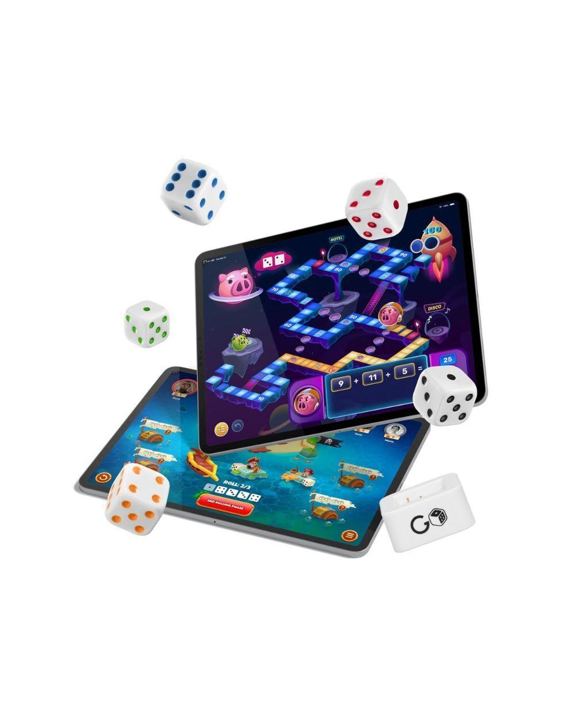 3 GoDice 5 Pack Smart Bluetooth Connected Dice with LED Lights and App Games Set, 3 of 3