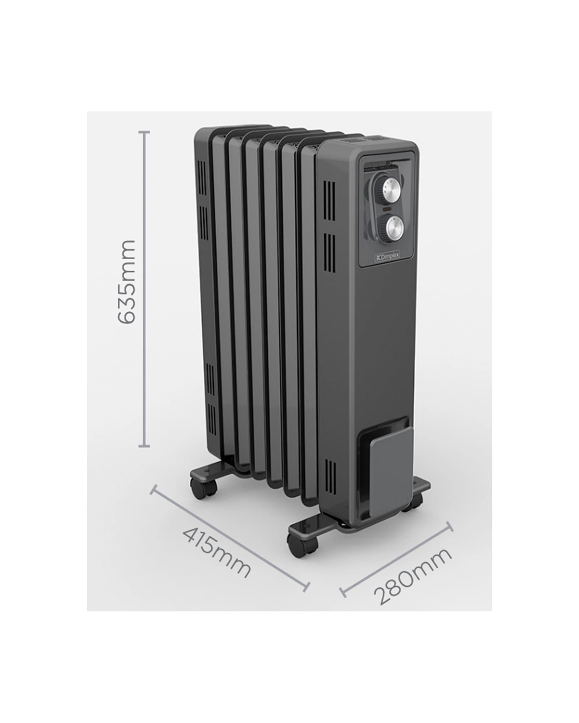 2 Dimplex 1500w Oil Free Portable Column Heater/heating/thermostat - Black, 2 of 4
