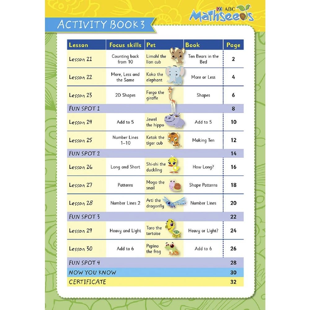 2 ABC Mathseeds Starting Out Activity Book 3, 2 of 4