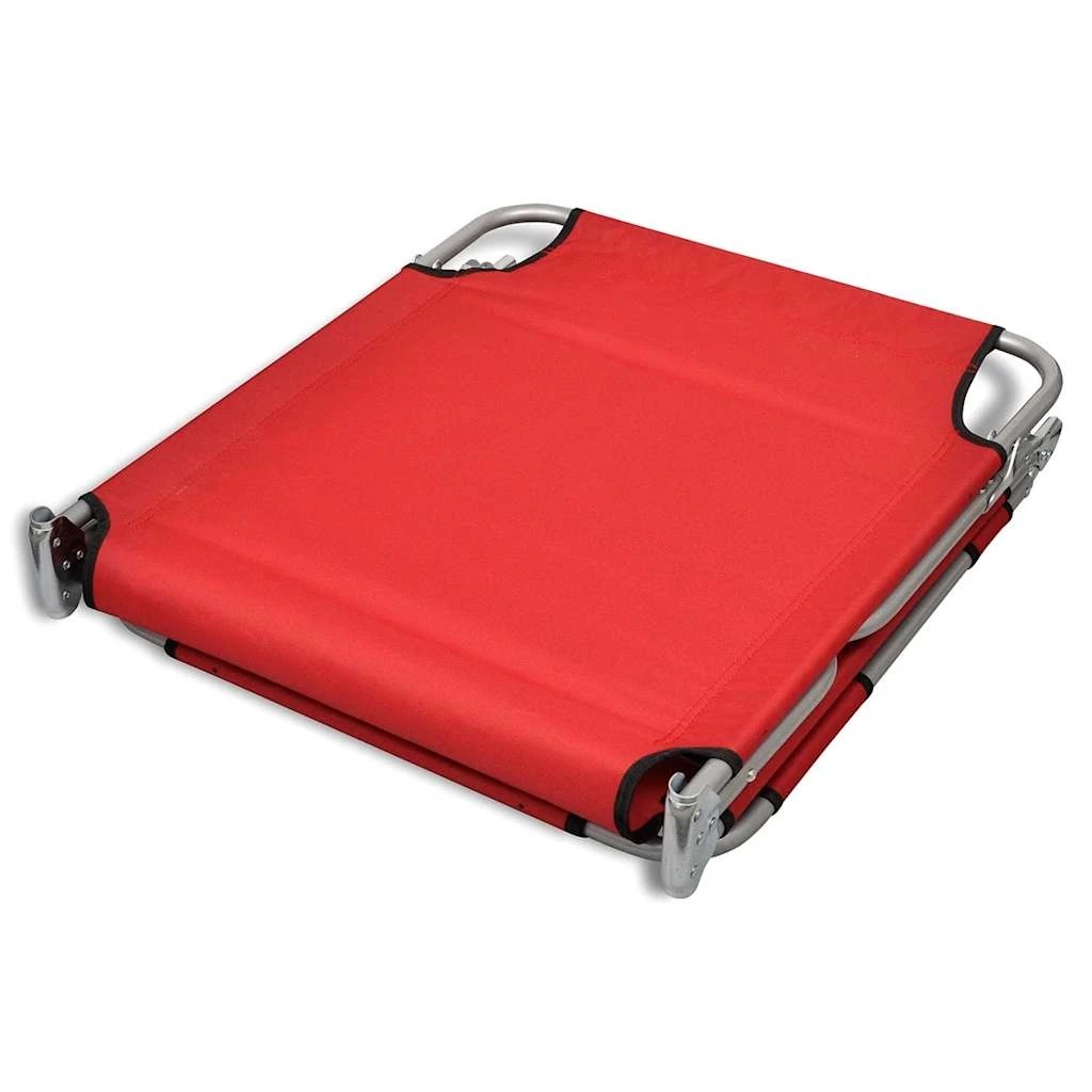 6 vidaXL Sun Lounger Foldable - Red, 6 of 7