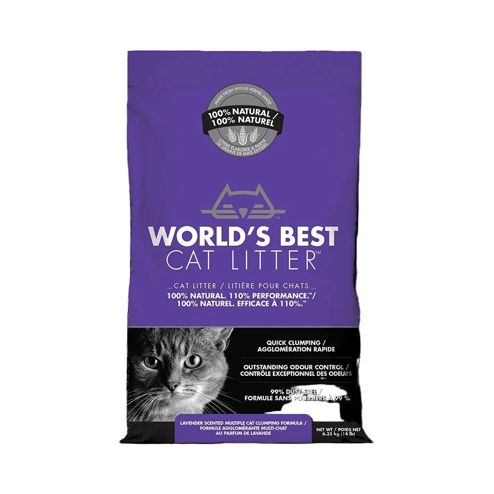 1 World's Best Lavender Clumping Cat Litter 12.7kg, 1 of 1