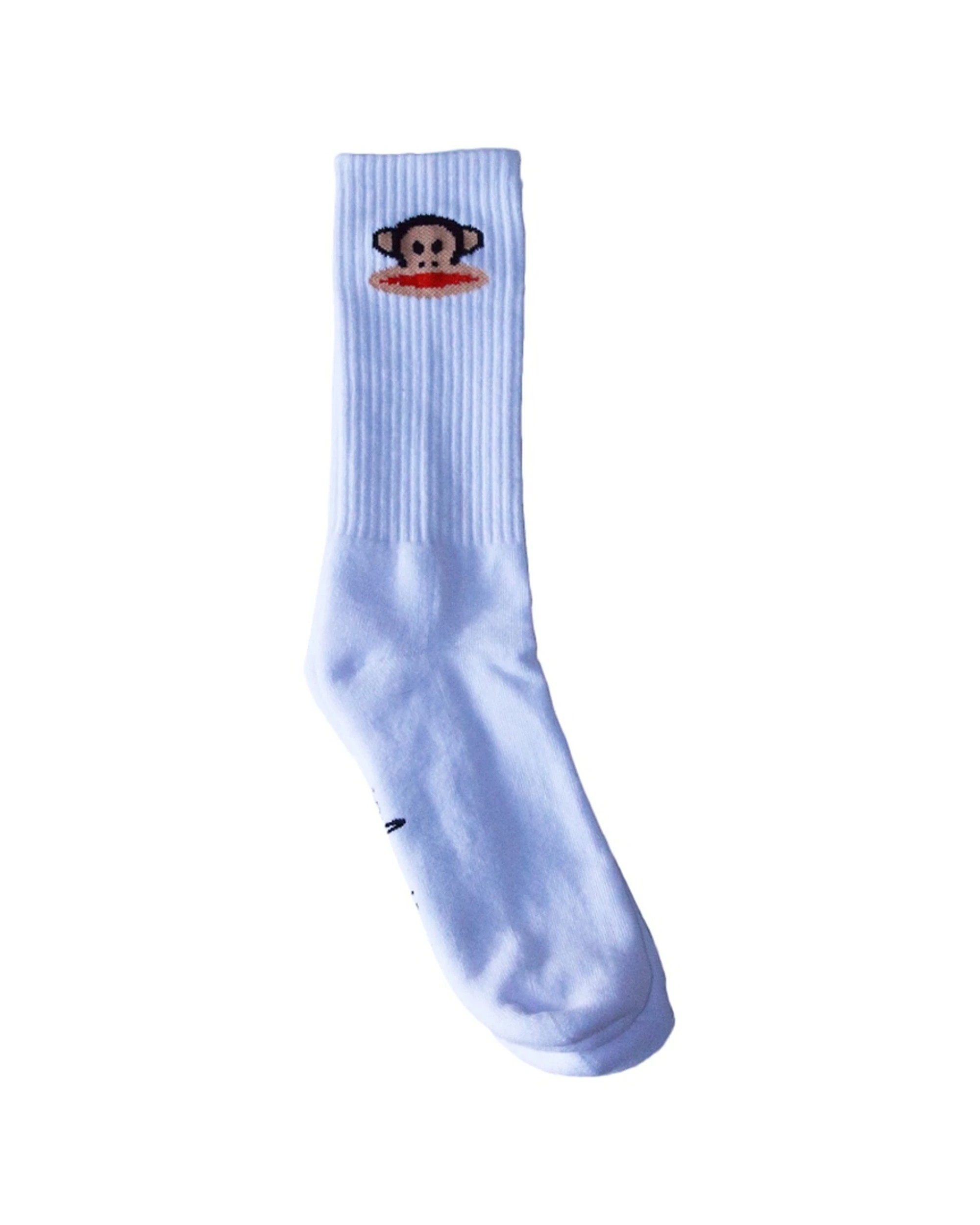 3 Verb. X Paul Frank Julius Mens Socks Embroidered Monkey Face - 8-11 - White, 3 of 3