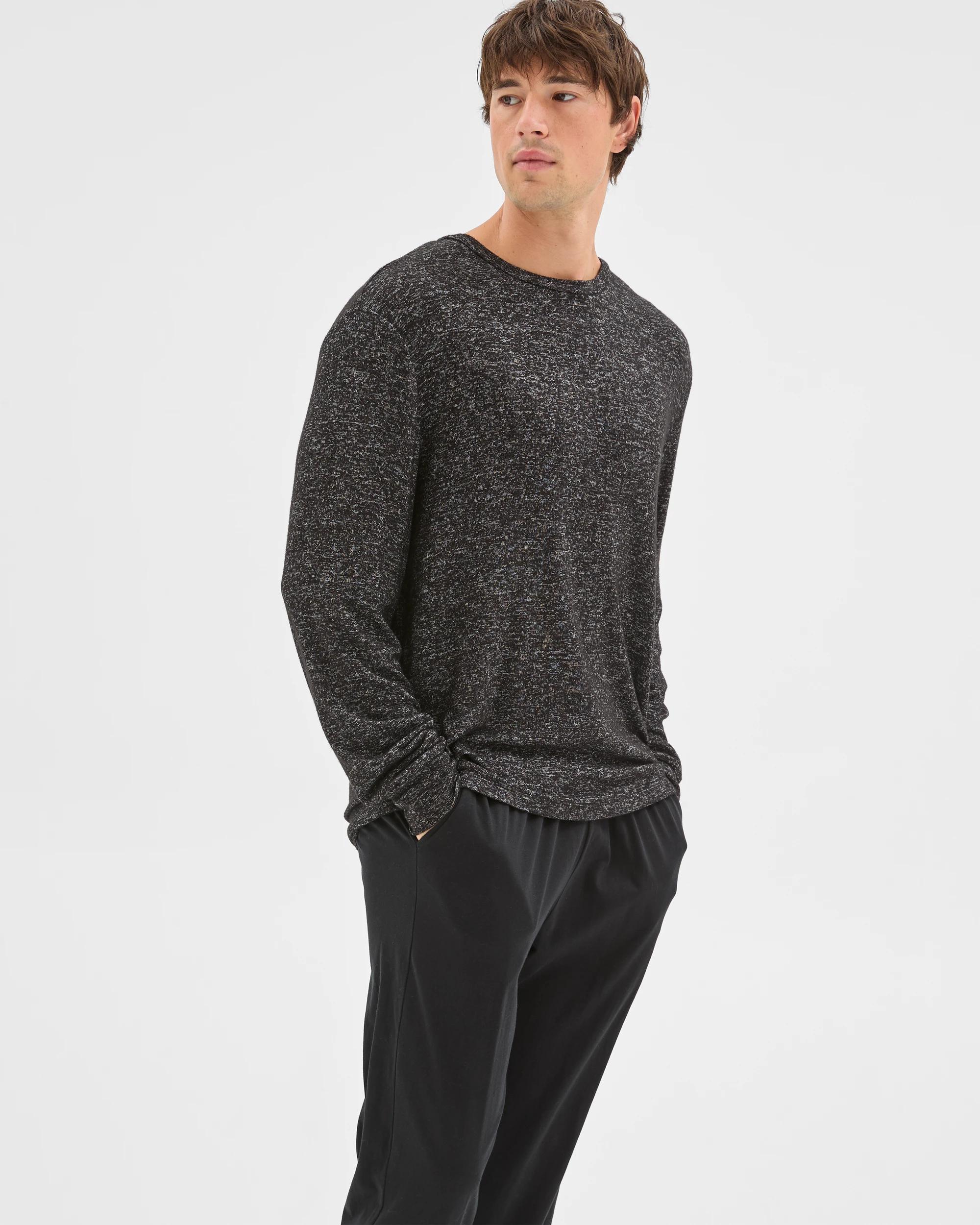 3 Maxx Cozy Long Sleeve Sleep Top BLACK, 3 of 7