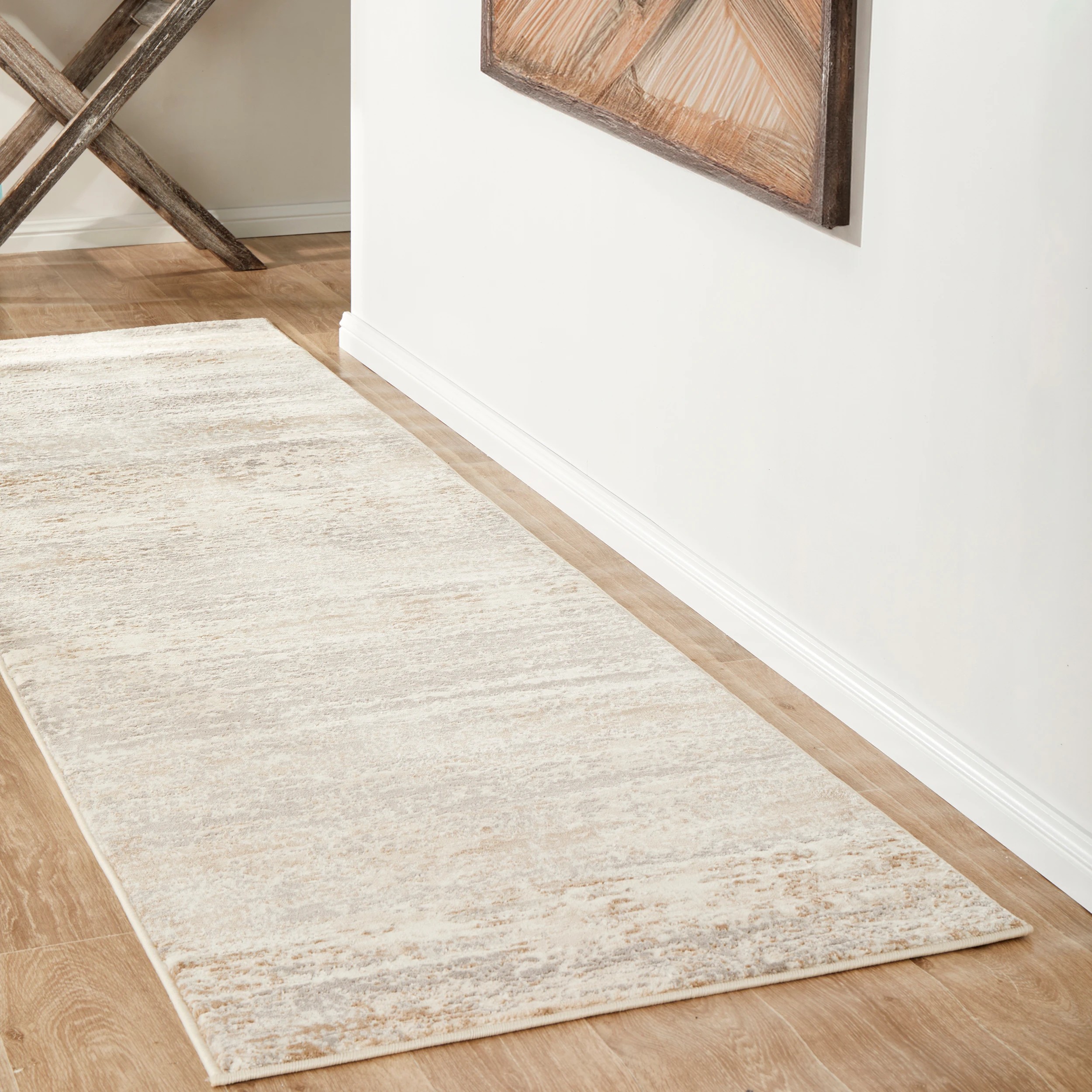 1 Common Ground Rugs Grandeur 115 300x80cm - Medium Runner Rug - Beige, 1 of 6