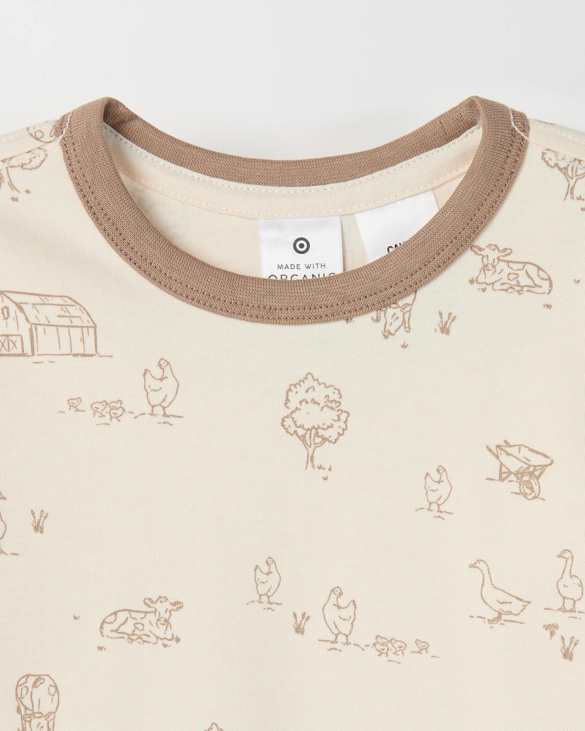 4 Target Baby Baby Organic Cotton 2 Pack Knit Pyjama Set FARM, 4 of 5
