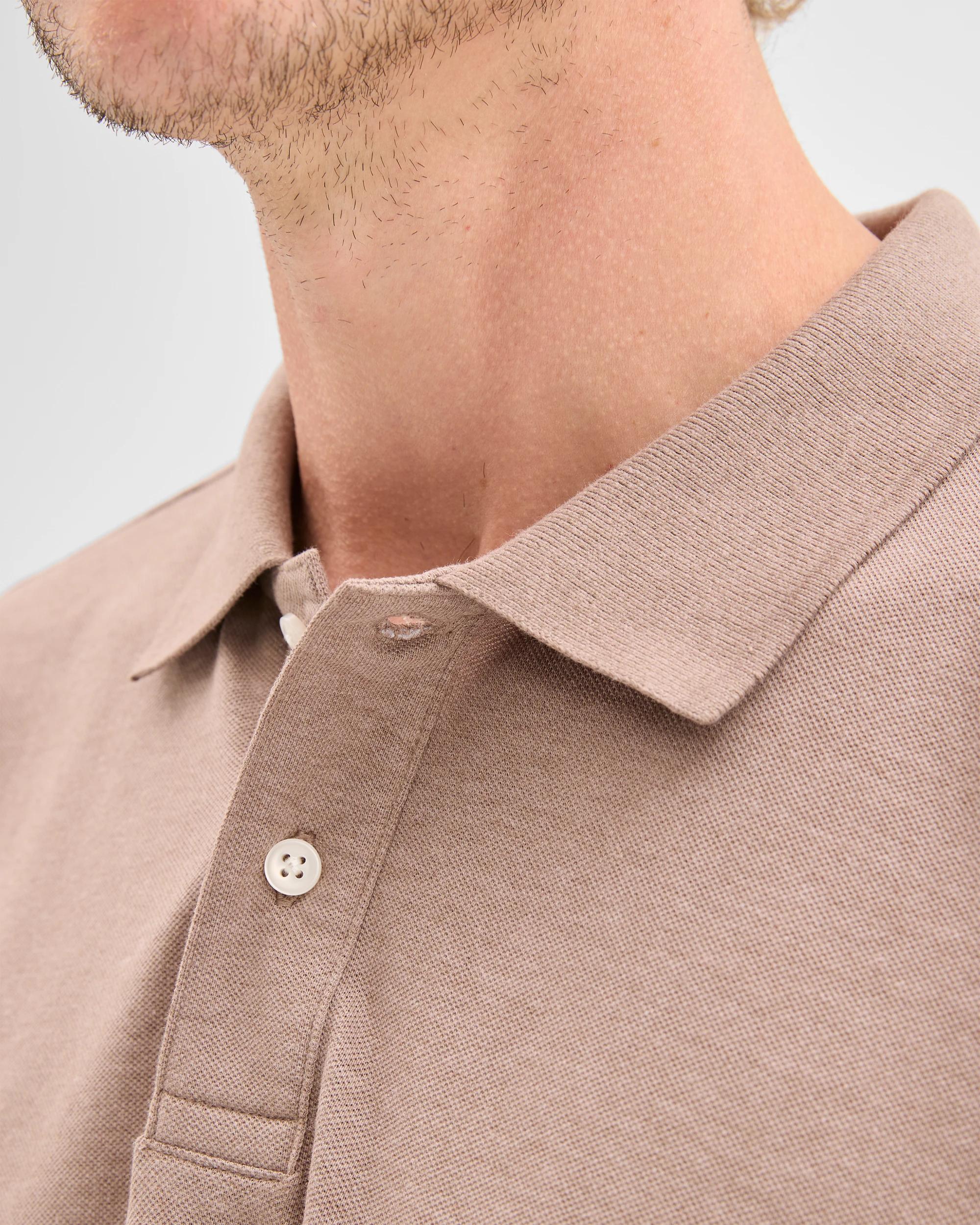 6 Target Australian Cotton Blend Pique Polo Top LIGHT BROWN MARLE, 6 of 6