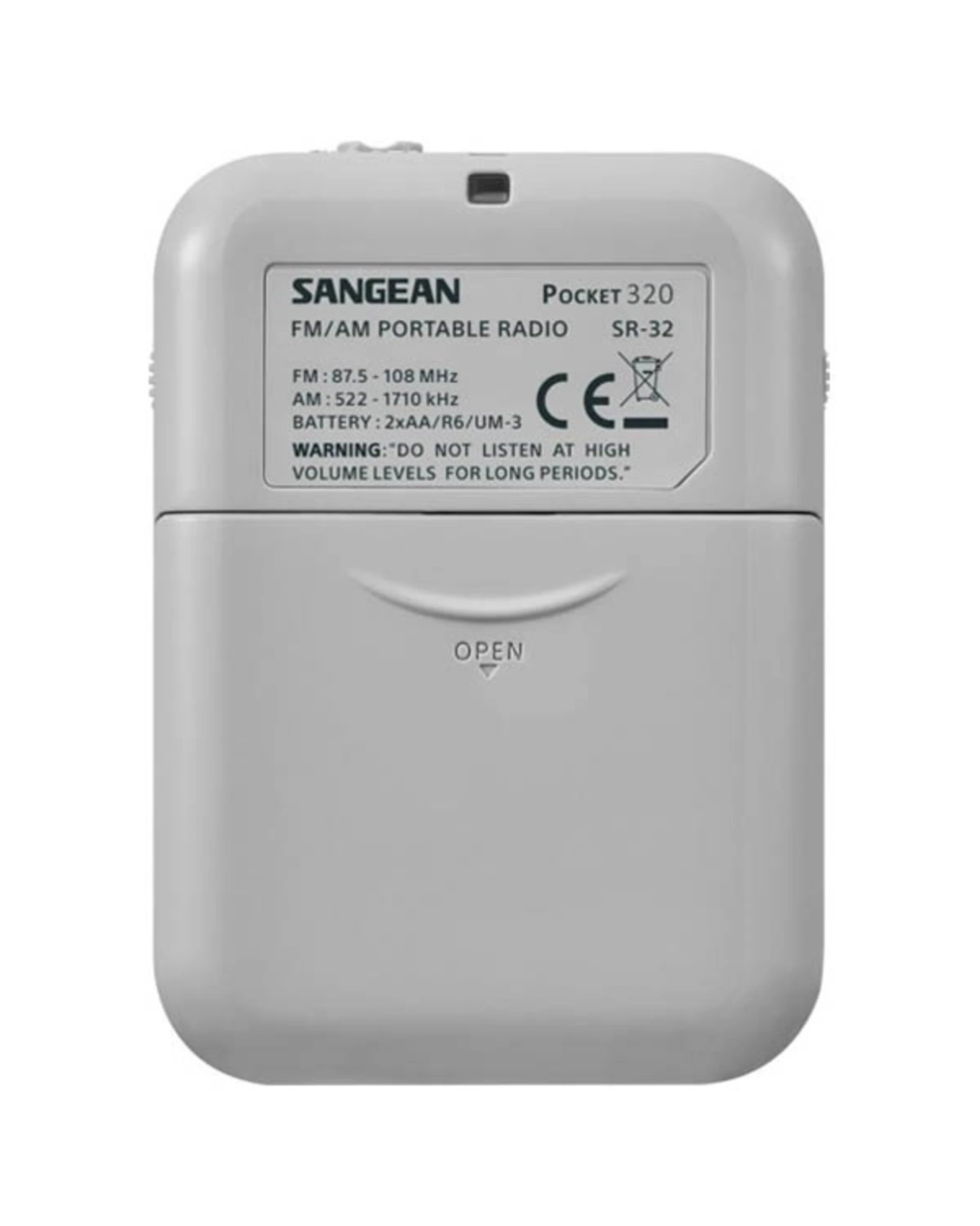 4 Sangean SR-32 FM / AM Hand Held Receiver - White / Grey, 4 of 4
