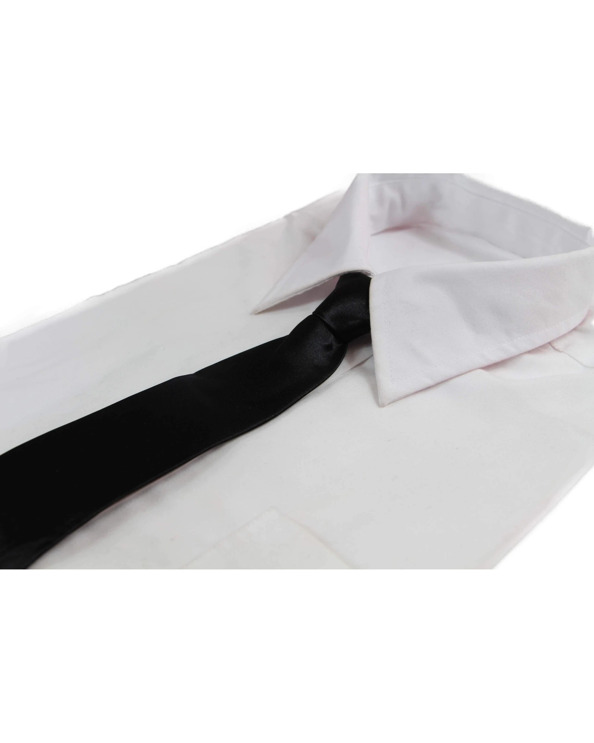 1 Zasel Kids Boys Black Elastic Plain Neck Tie, 1 of 1