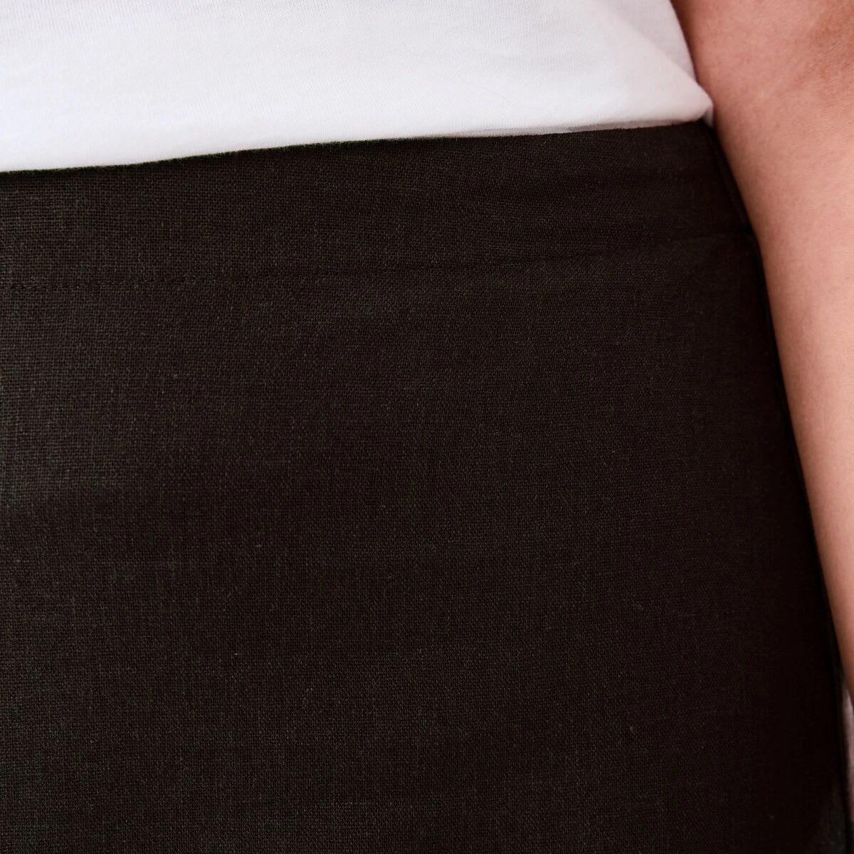 4 Linen Blend Maxi Skirt MELTED CHOCOLATE, 4 of 4