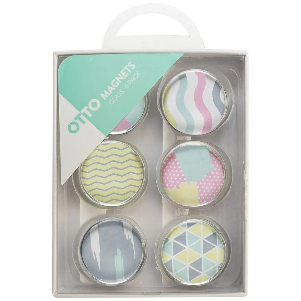 1 Otto Glass Magnets 6 Pack Pastel, 1 of 3