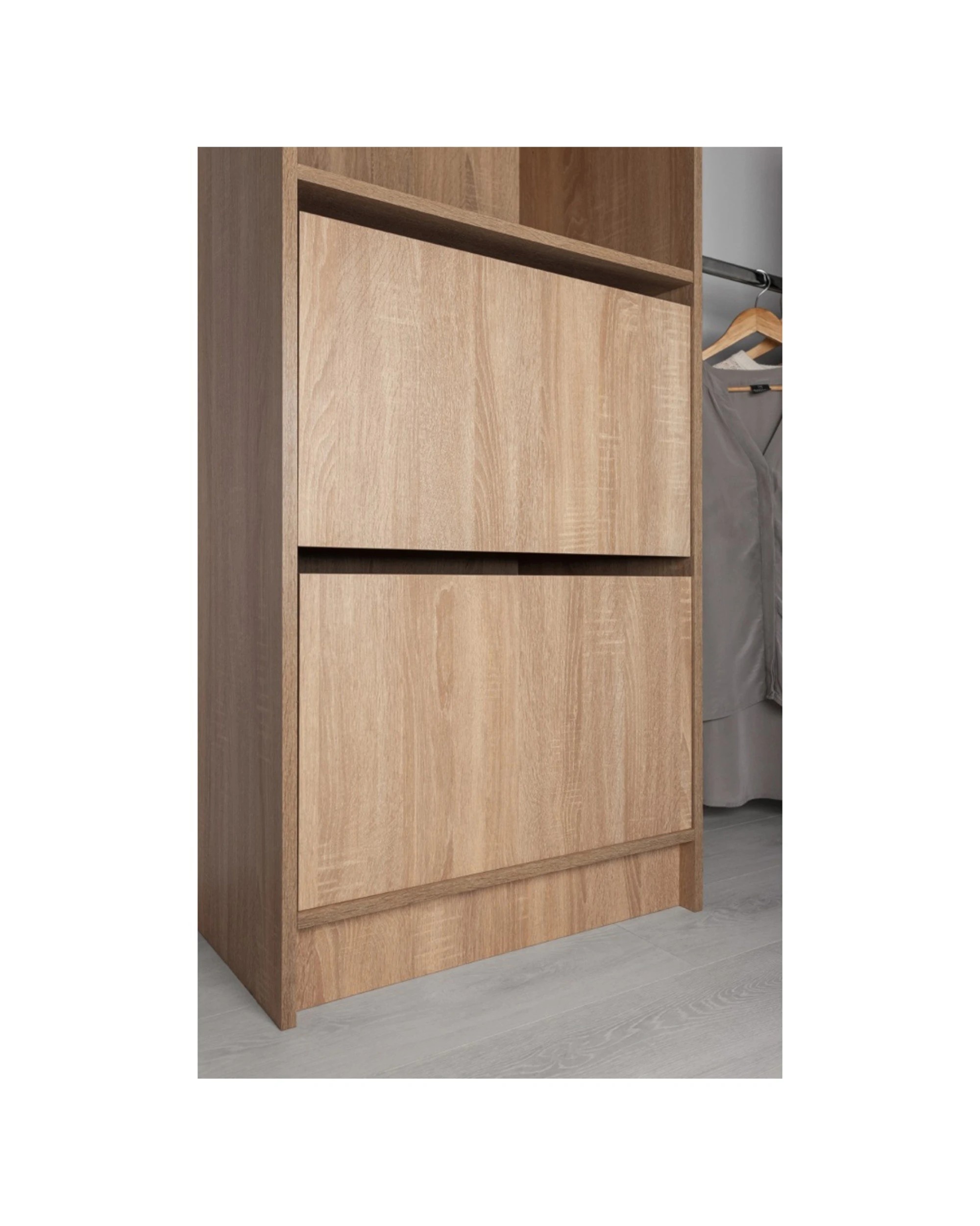 5 European Cabinetry Basel Walk In Wardrobe Kit Classic Swiss Krono Boards Oak - Natural, 5 of 6