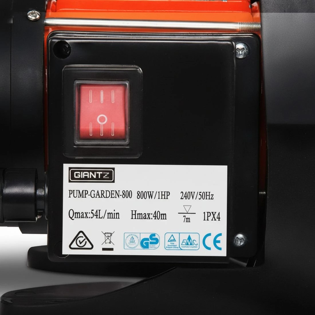 5 Giantz Garden Water Pump High Pressure 800W Max Tank Rain Farm Irrigation House - Orange, 5 of 8