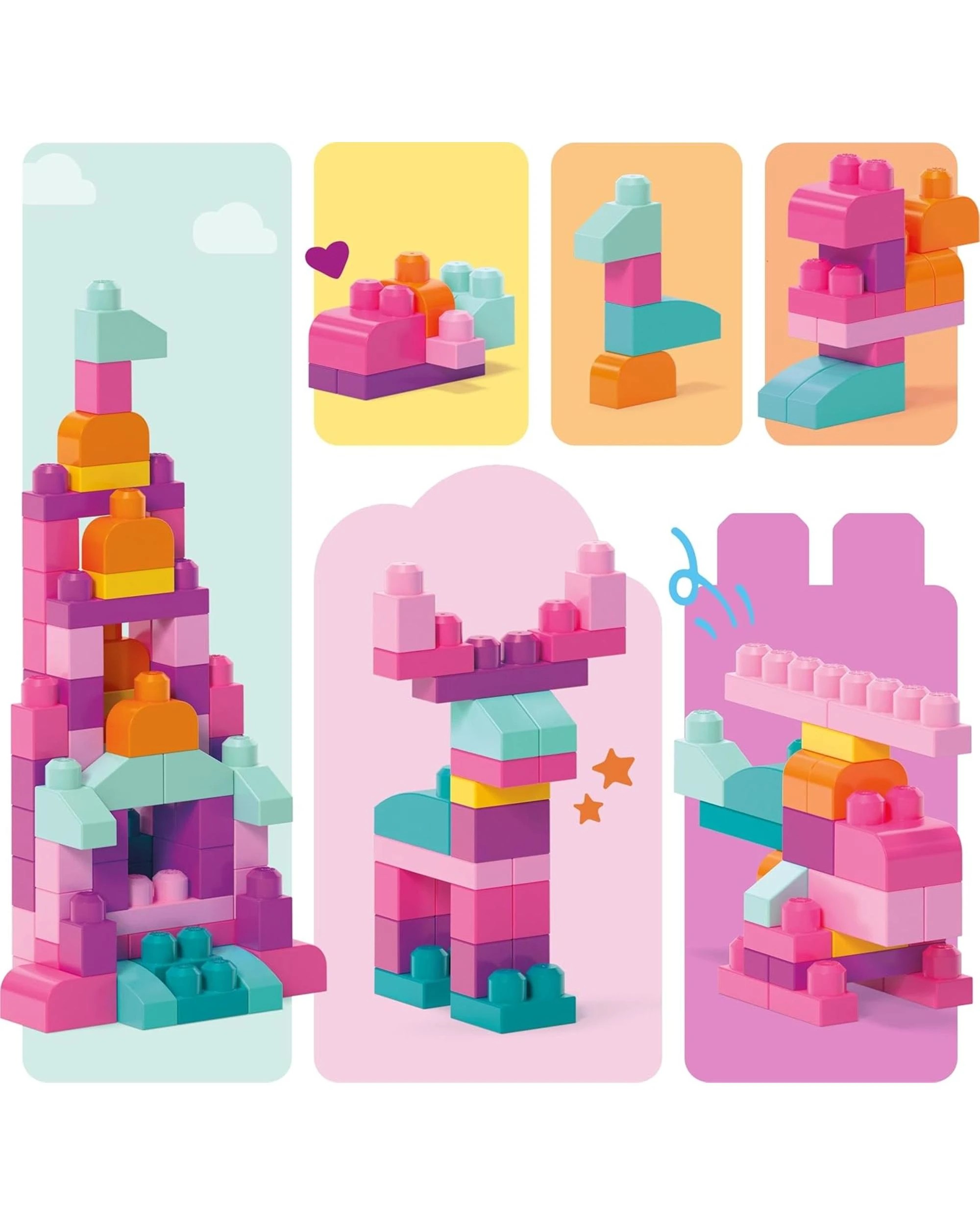 5 Mega Bloks 80 Blocks Big Building Bag - Multi, 5 of 6