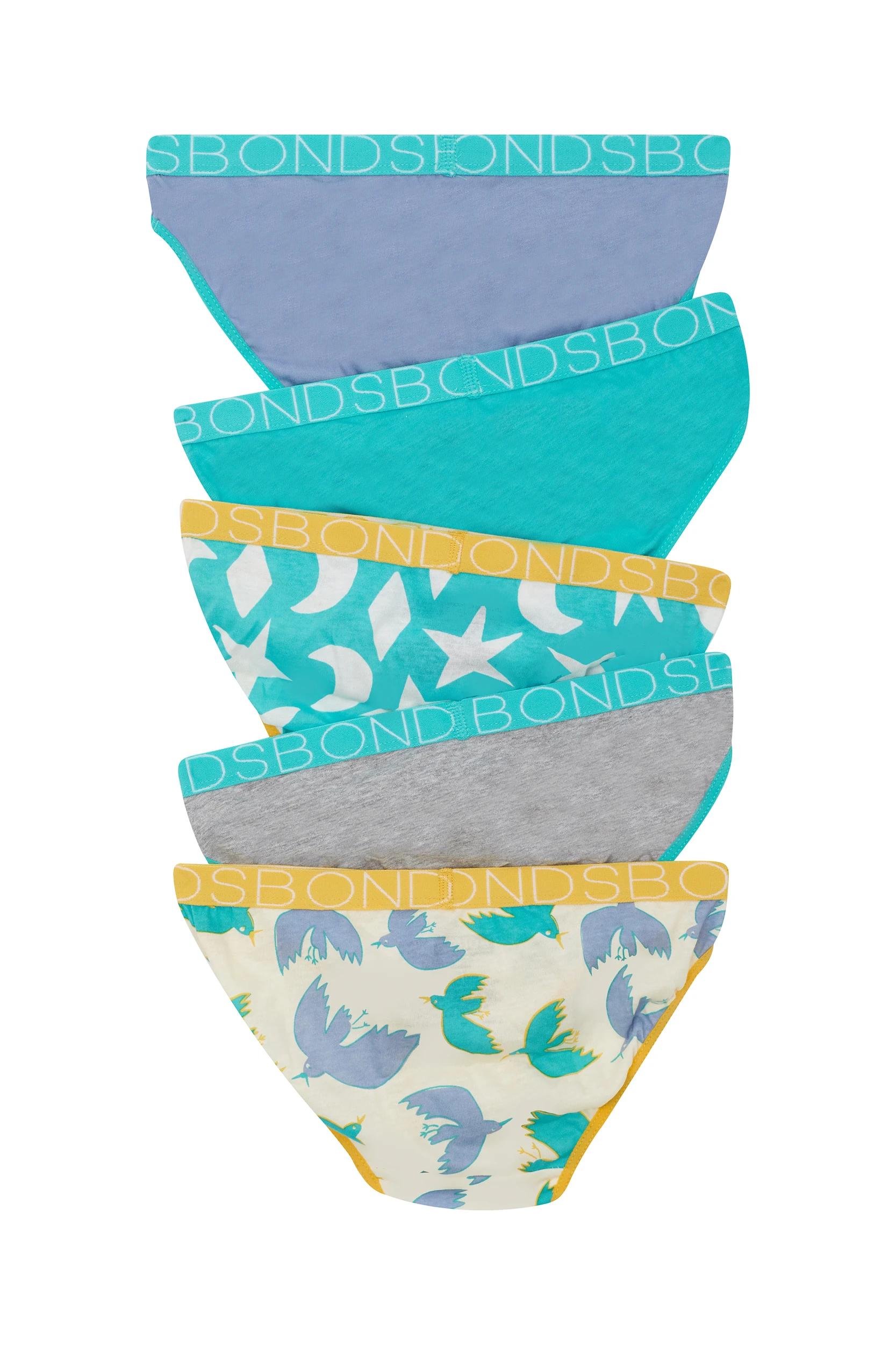 2 Bonds 5 Pack Girls Bikini Briefs MAKING SHAPES, 2 of 3