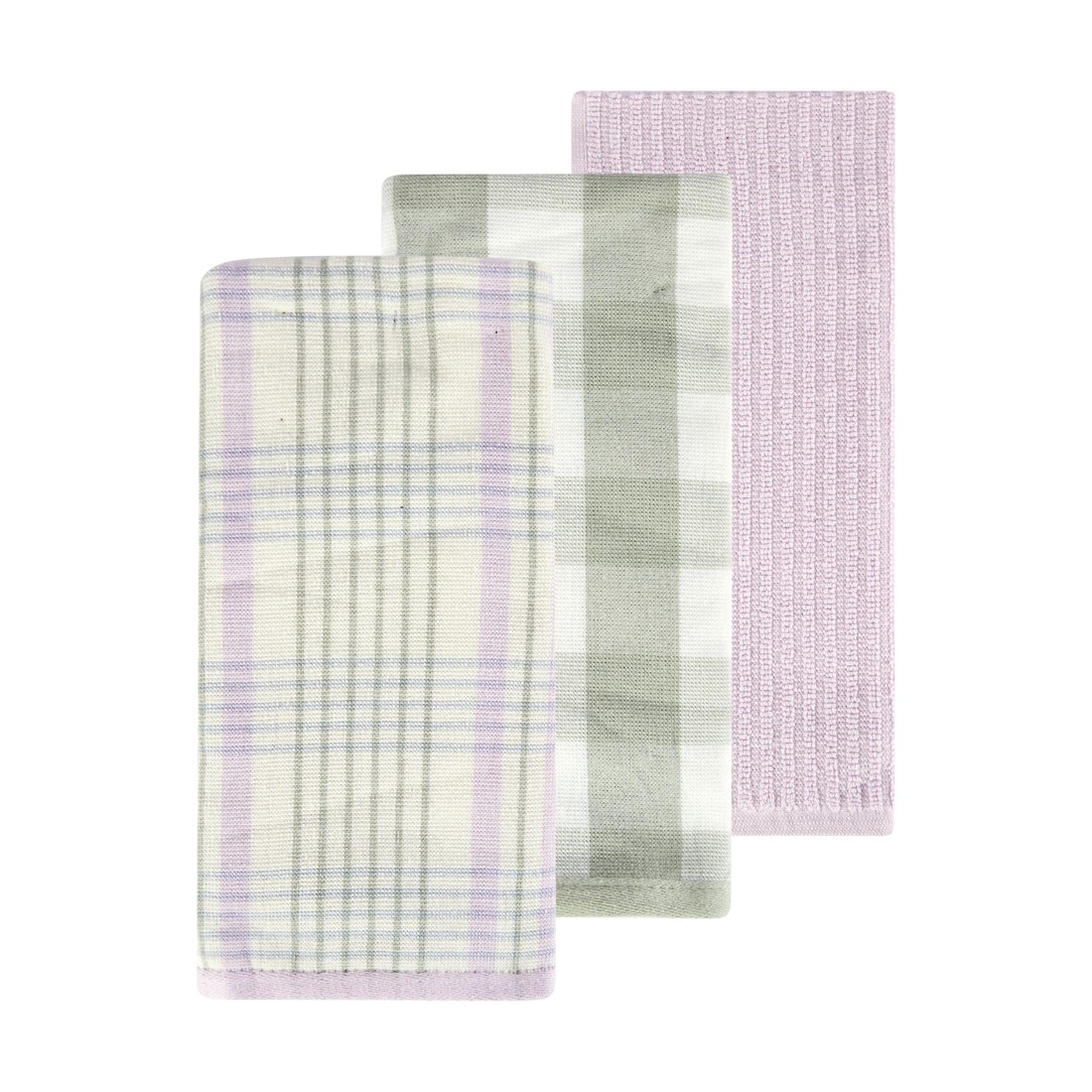 1 3 Pack Lilac Gingham Tea Towels, 1 of 6