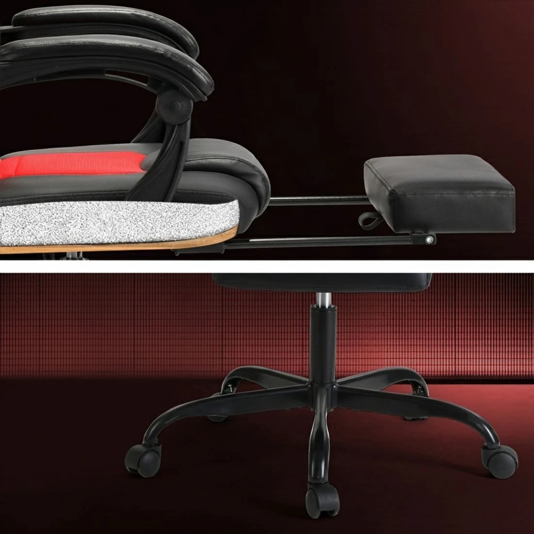 5 Artiss 2 Point Massage Gaming Office Chair PU Leather - Multi, 5 of 5