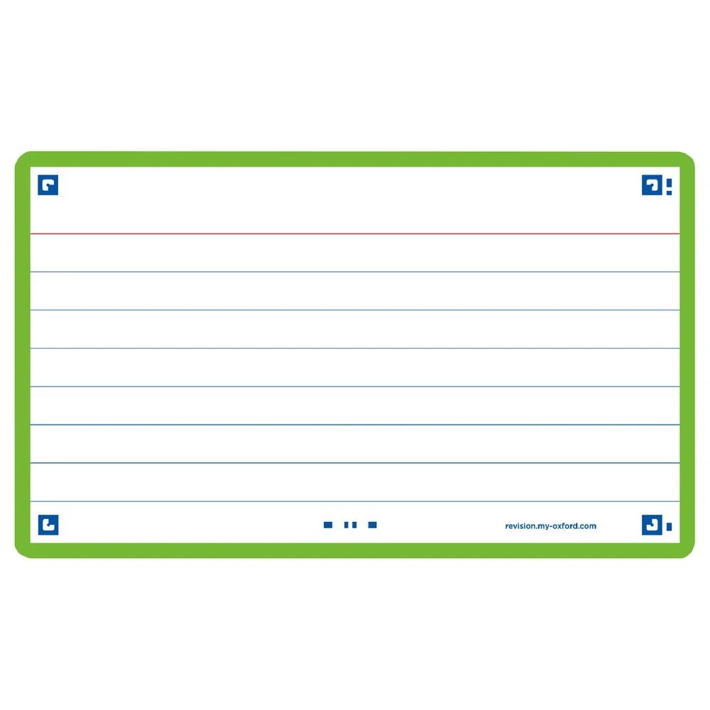 3 Oxford Flash 2.0 Index Cards Ruled 75 x 125mm Green 80 Pack, 3 of 3
