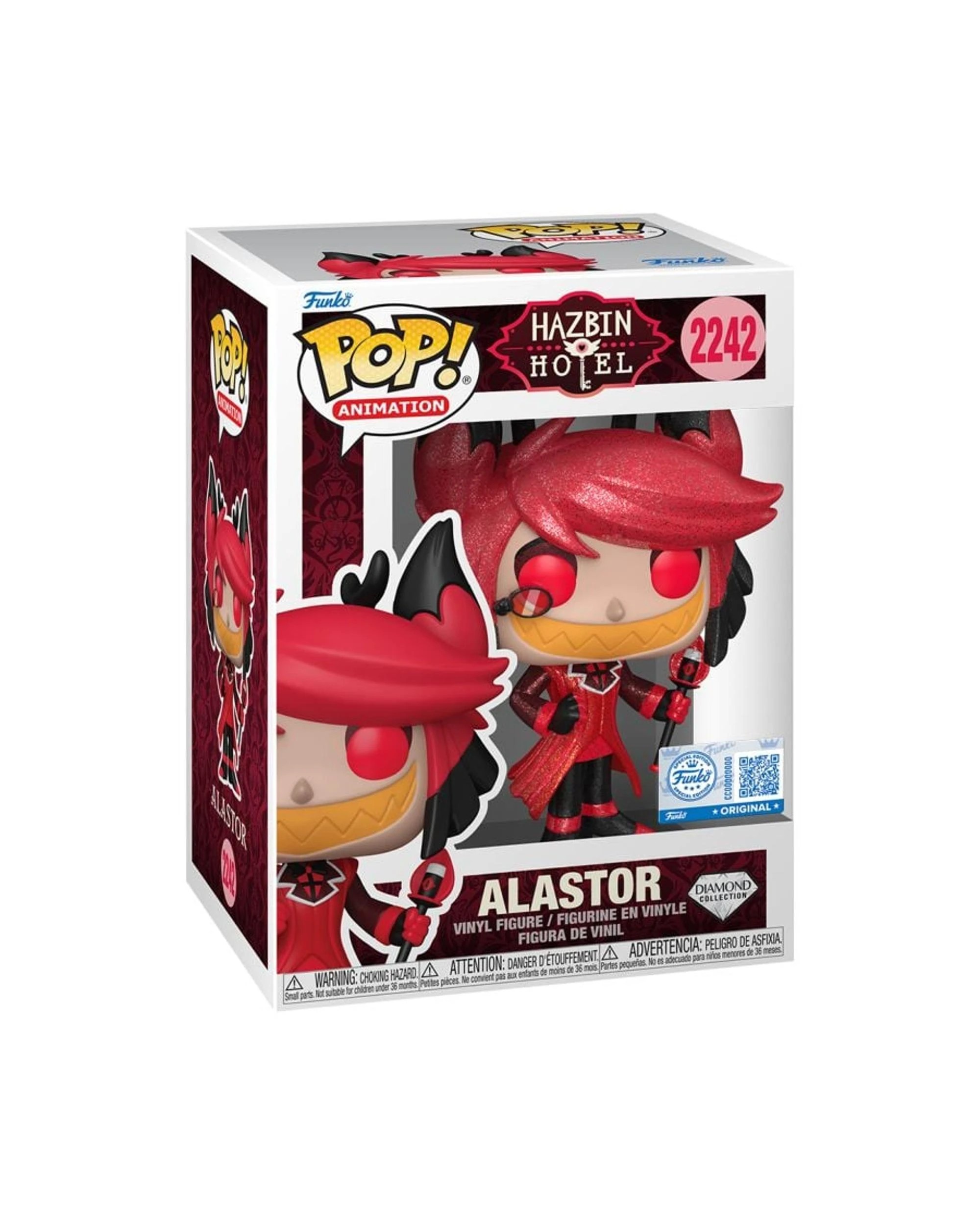 3 Hazbin Hotel Alastor Diamond Glitter Funko POP! Vinyl, 3 of 3
