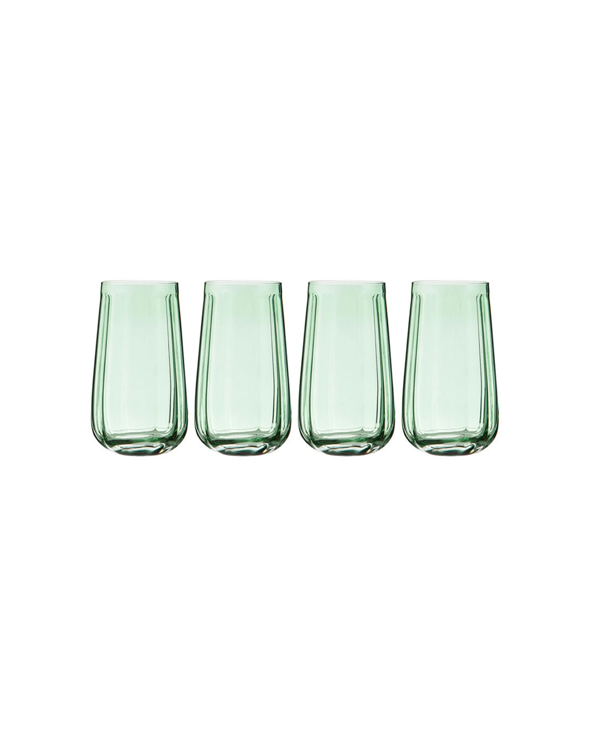 1 Ladelle 4pc Capri Highball Tumbler 550ml Tall Drinking Glass Set - Green, 1 of 2