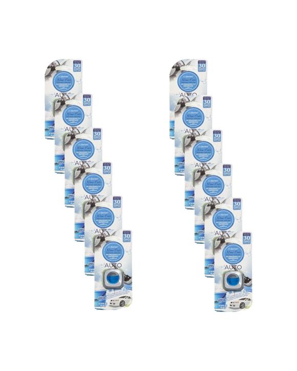Air Fusion 12PK Car Automotive Air Freshener Vent Clip New Car Scent Pack 4ml - Grey
