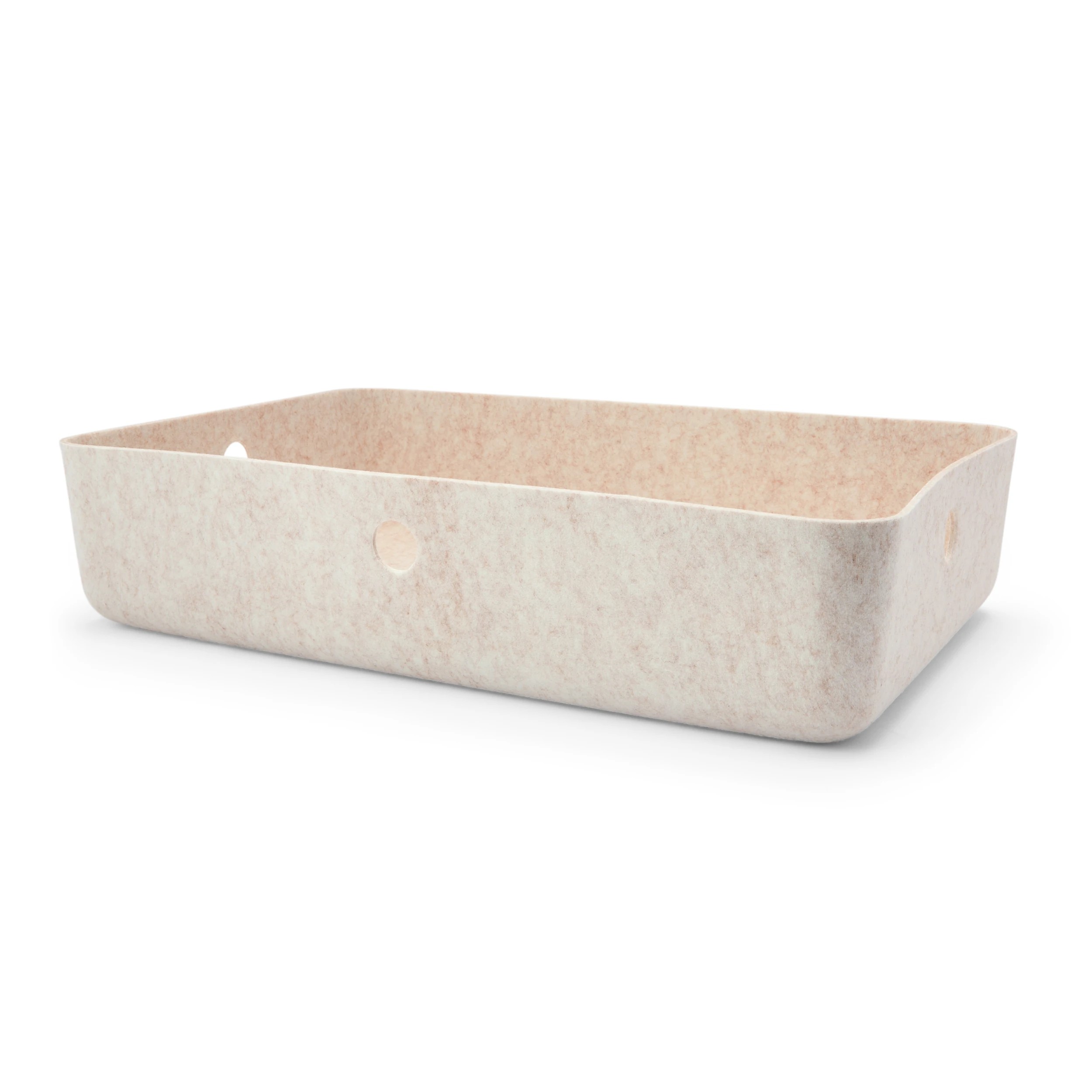 4 Felt Underbed Basket with Lid - Beige, 4 of 10