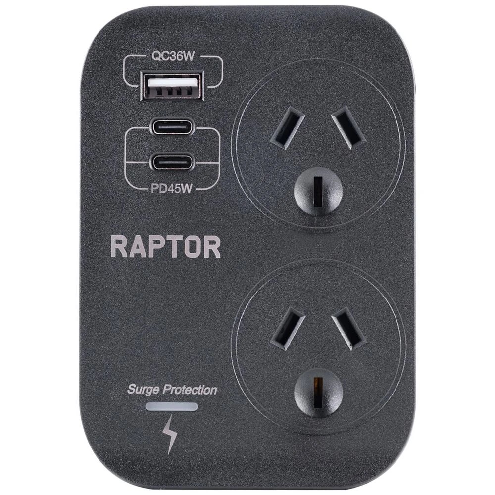 2 Jackson Raptor Surge Protected 2 Port with USB C/A, 2 of 5